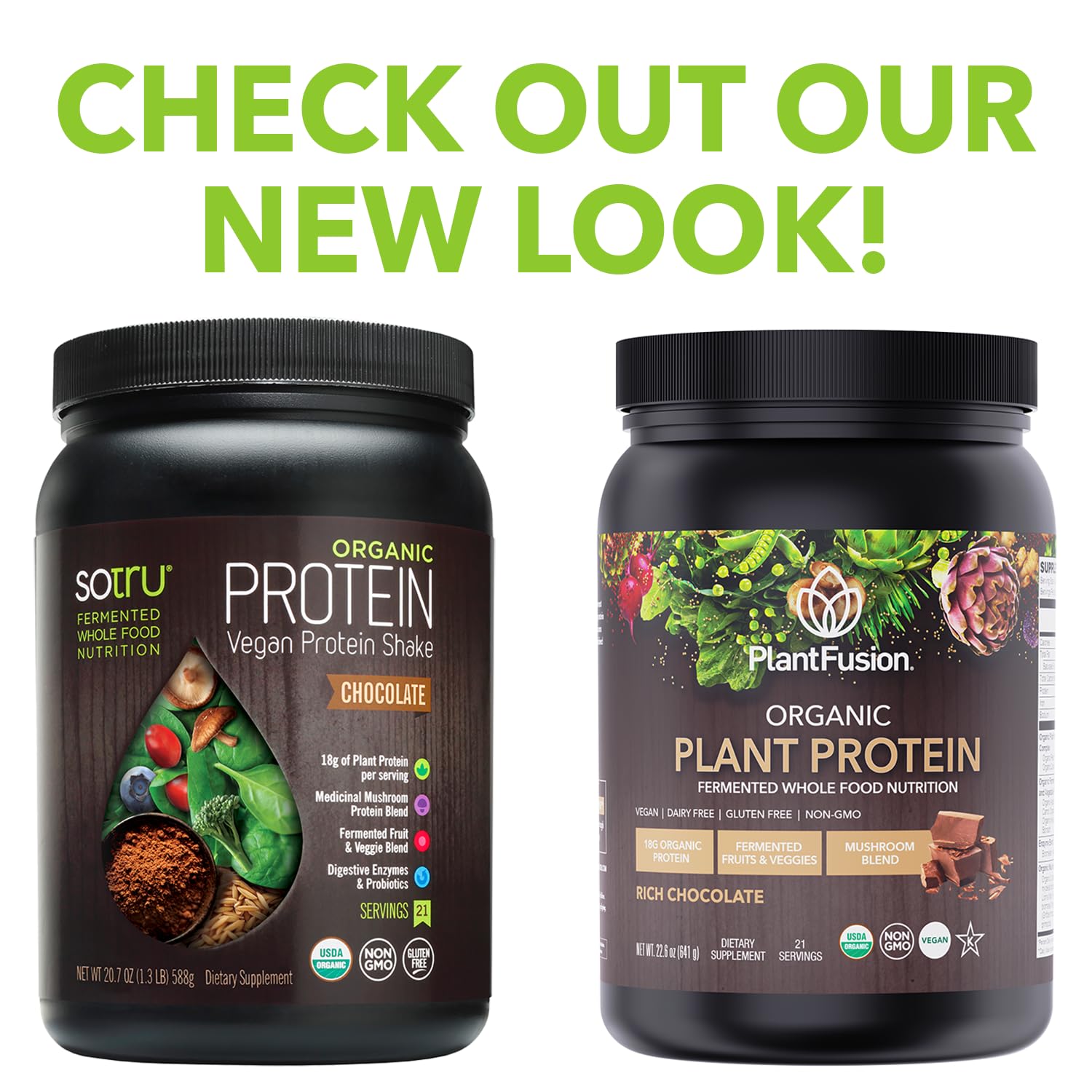 Organic Vegan Protein Powder - Plant-Based Protein with Superfoods, Enzymes & Probiotics - USDA Certified, Non-GMO, Gluten-Free - Chocolate Flavor (18.5 oz, 21 Servings) - Perfect for Post-Workout Recovery, Smoothies & Healthy Meal Replacement