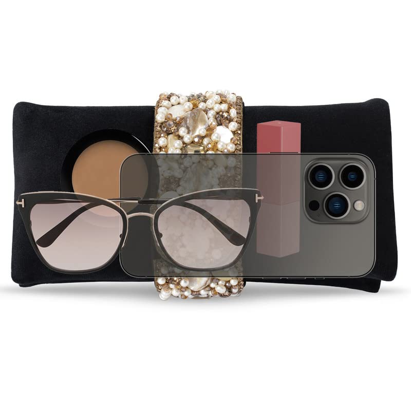 Black & Gold-toned Embellished