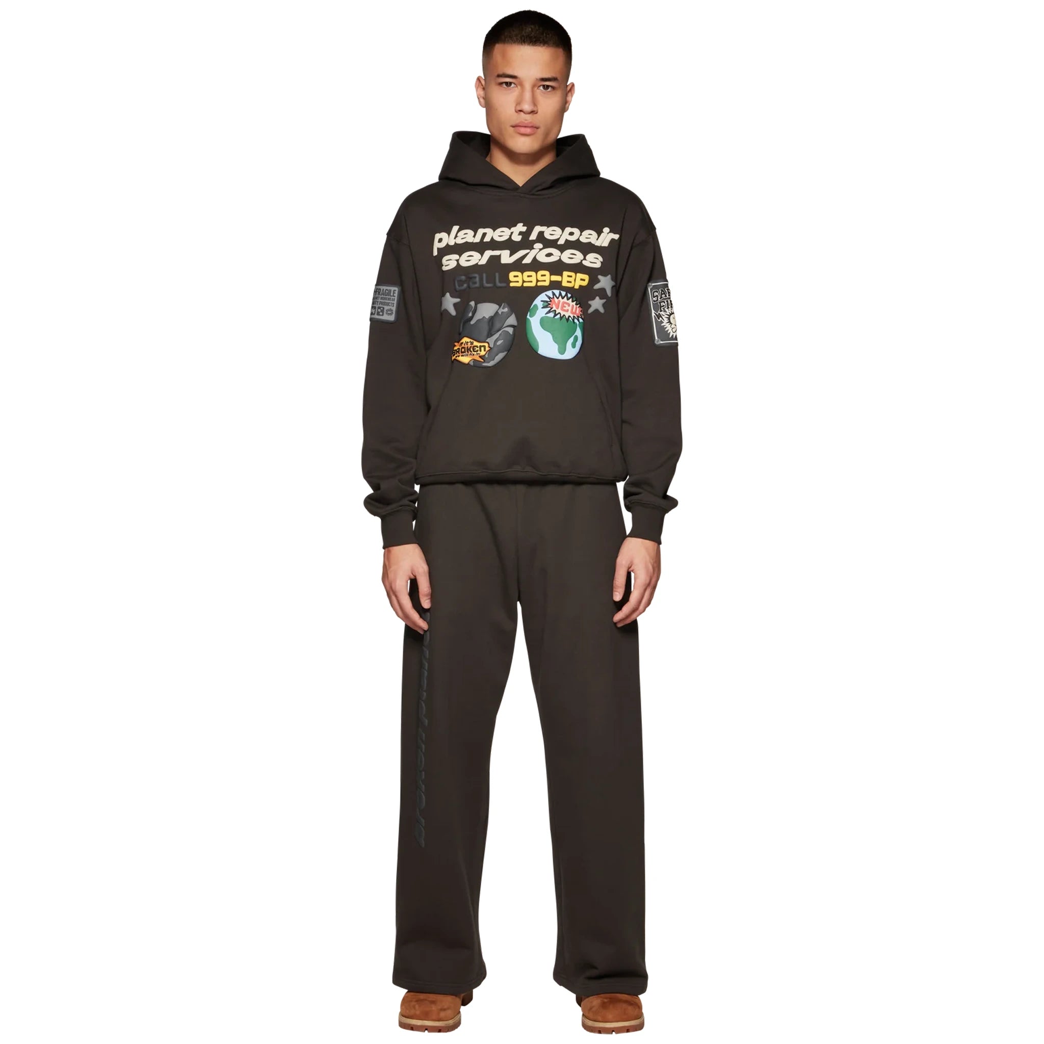 Broken Planet Repair Services Soot Black Hoodie - Trendy Streetwear for Men & Women | Perfect for Casual Outfits, Urban Fashion, and Everyday Wear
