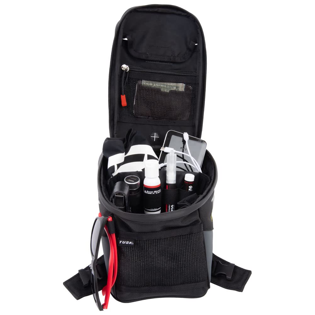 TRIUMPH Tiger 1200 Explorer XRX 2016-2021 Motorcycle Tank Bag - Tusk Olympus Large Waterproof Storage Bag in Black/Grey - Perfect for Adventure Riding, Commuting & Long-Distance Travel