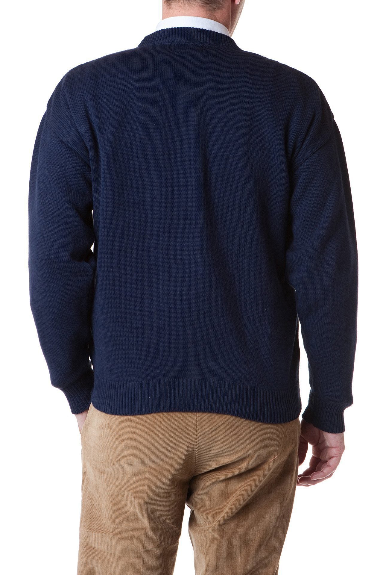 Yachtsman Crewneck Sweater for Men - Premium Navy Blue Knit Pullover - Perfect for Sailing, Casual Wear & Outdoor Activities