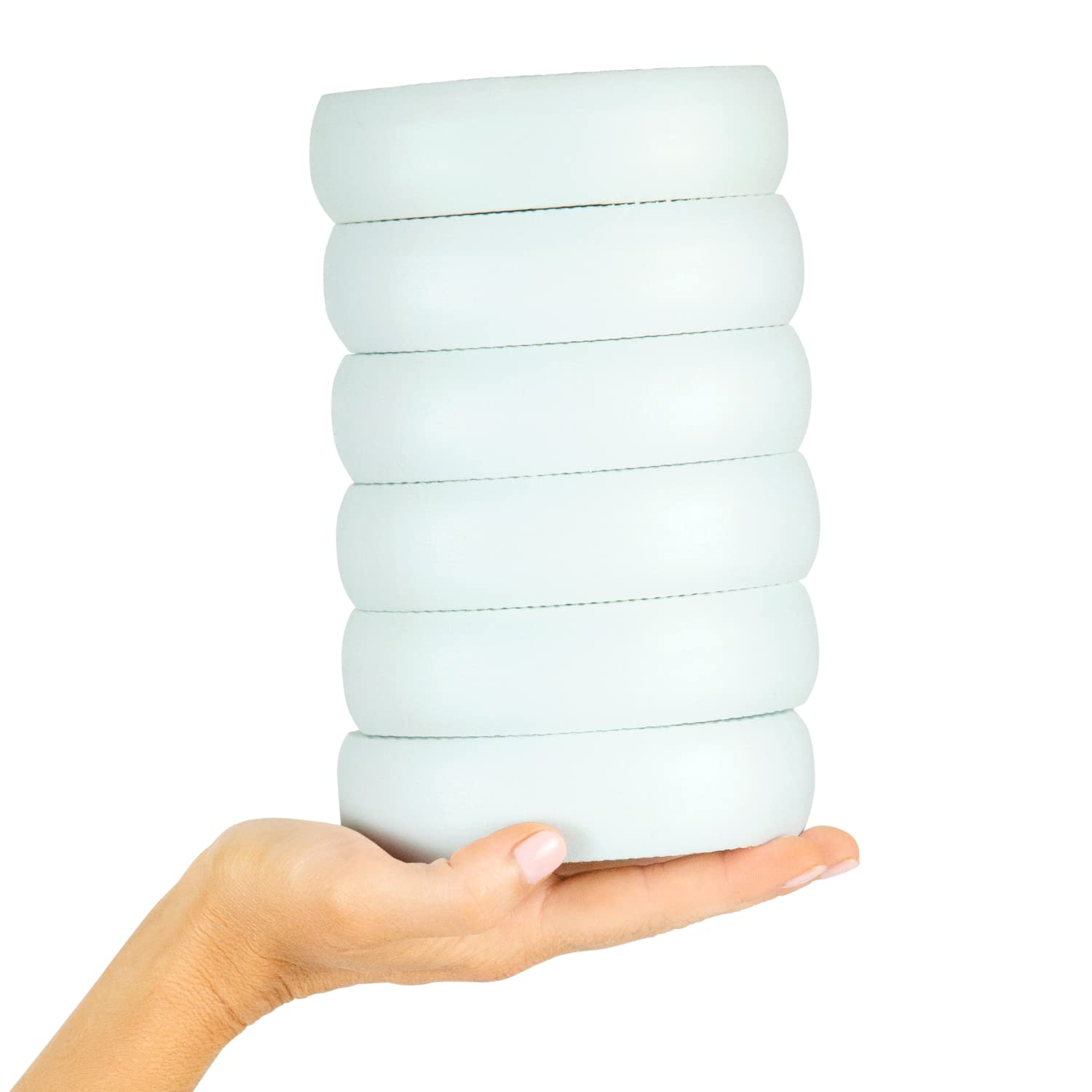 Vive Back Lotion Applicator Replacement Pads (6 Pack) - Long Handle Loofah Sponge for Shower & Bath - Self Application Body Scrubber for Skin Cream, Suntan, Aloe - Ideal for Men & Women - Perfect for Hard-to-Reach Areas & Spa-Like Home Experience