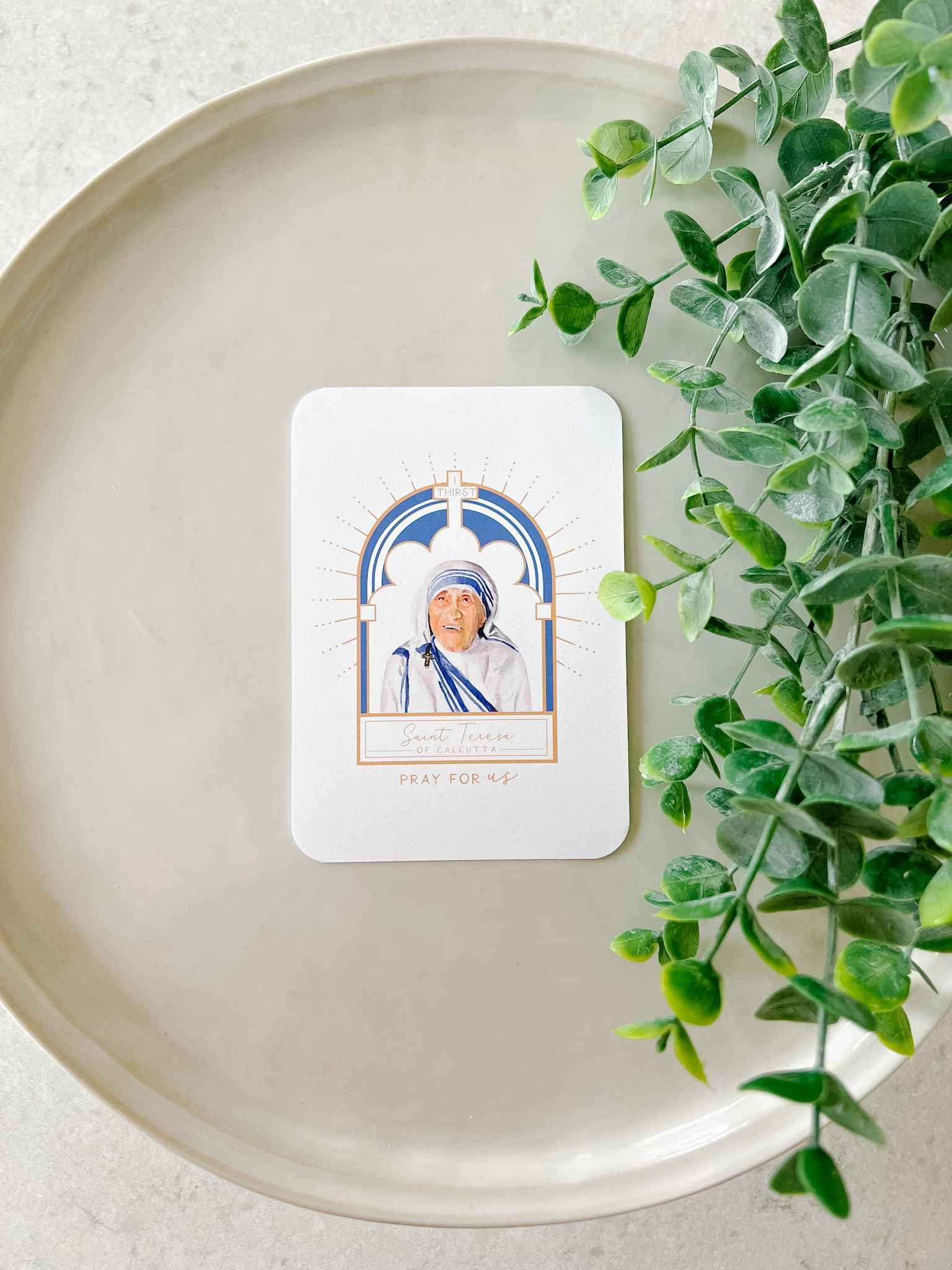 Saint Teresa of Calcutta Prayer Card - Inspirational Catholic Religious Card for Devotion, Prayer, and Meditation | Perfect for Home Altars, Church Use, and Personal Reflection