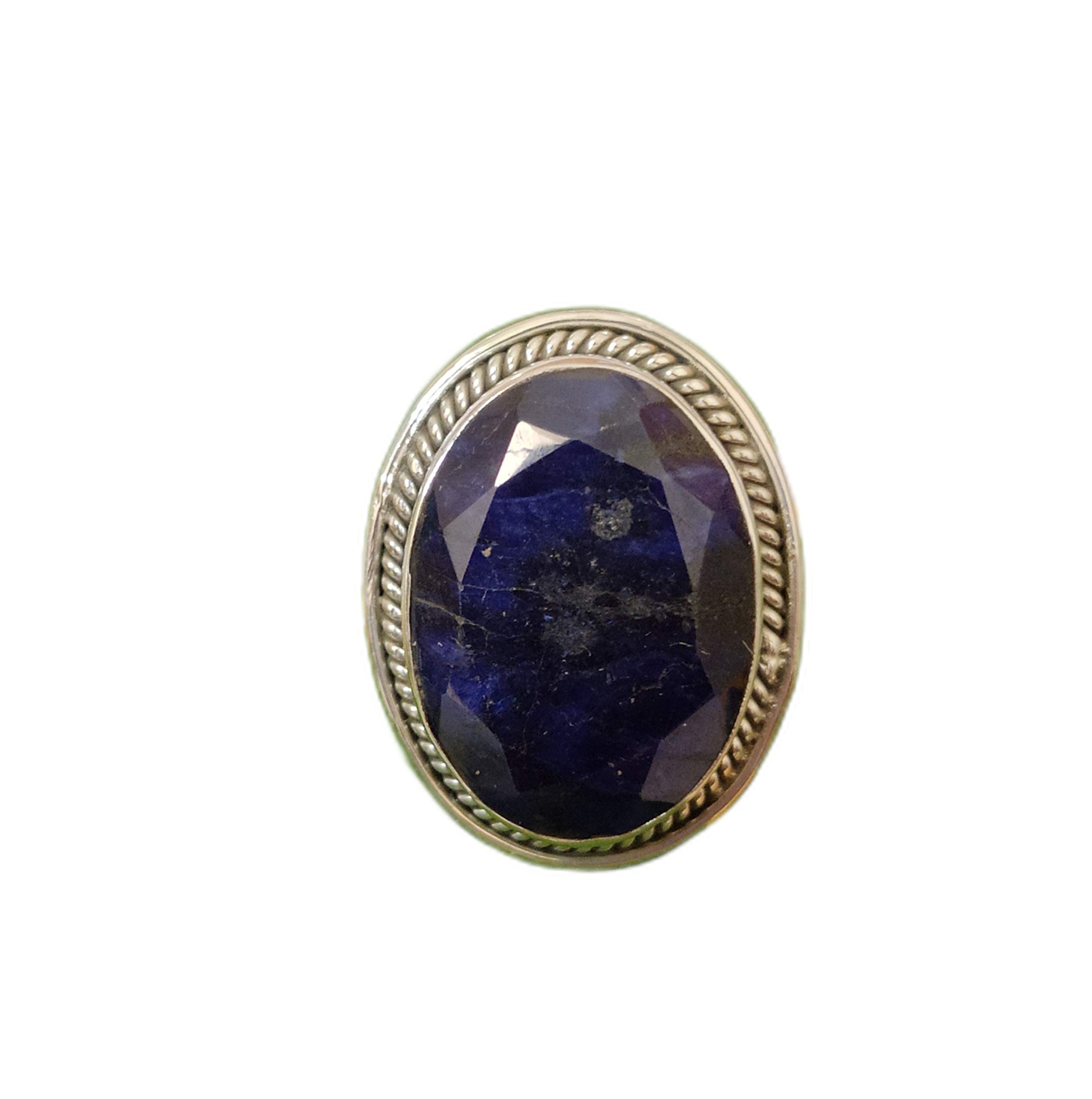 925 Sterling Silver Sapphire Ring - Vintage Antique Statement Ring with Blue Gemstone, Unique Boho Engagement Ring, Perfect Bridesmaid Gift & September Birthstone Jewelry for Women - Ideal for Weddings, Anniversaries and Special Occasions