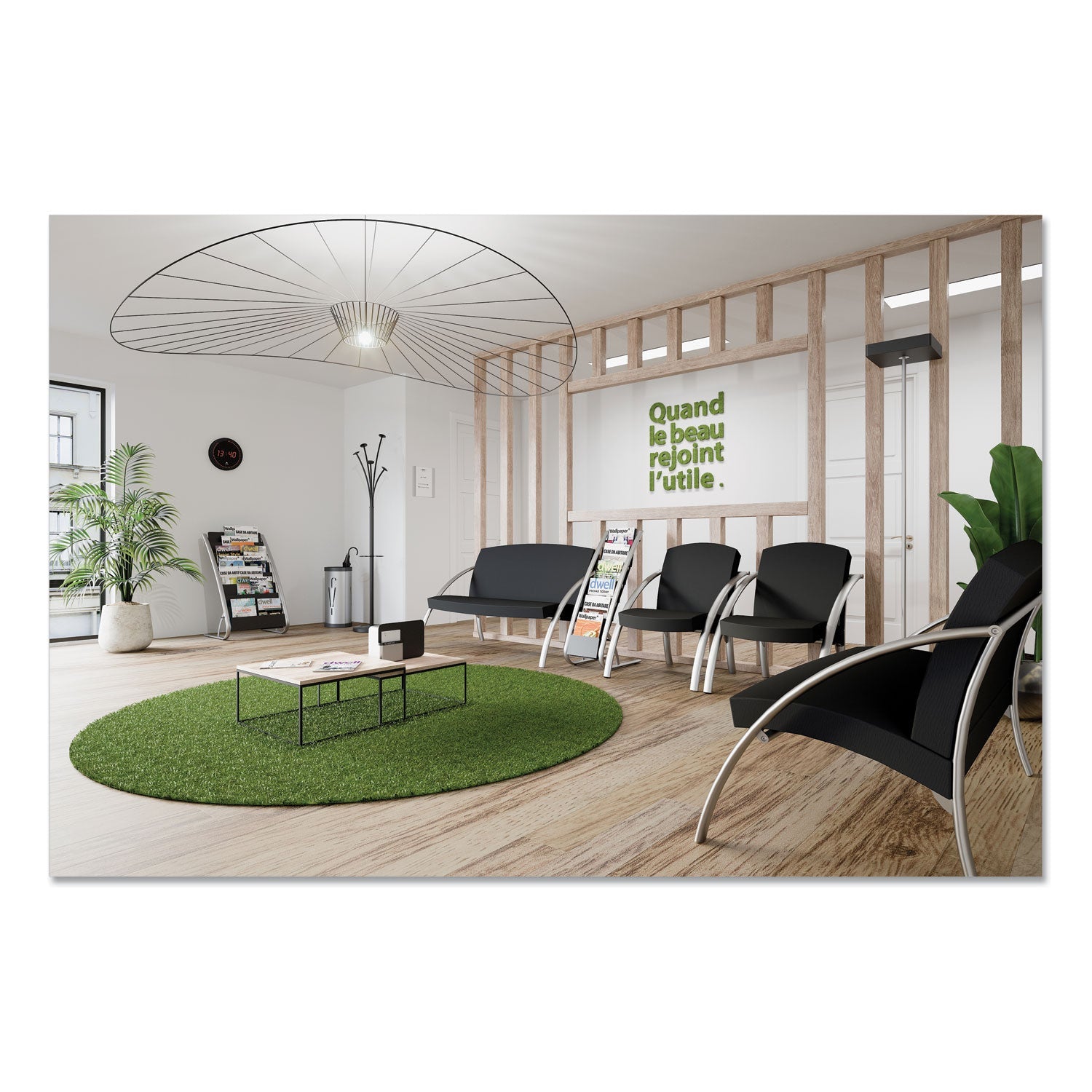 Alba™ Festival Coat Stand with Umbrella Holder - 5 Hooks, Black (14