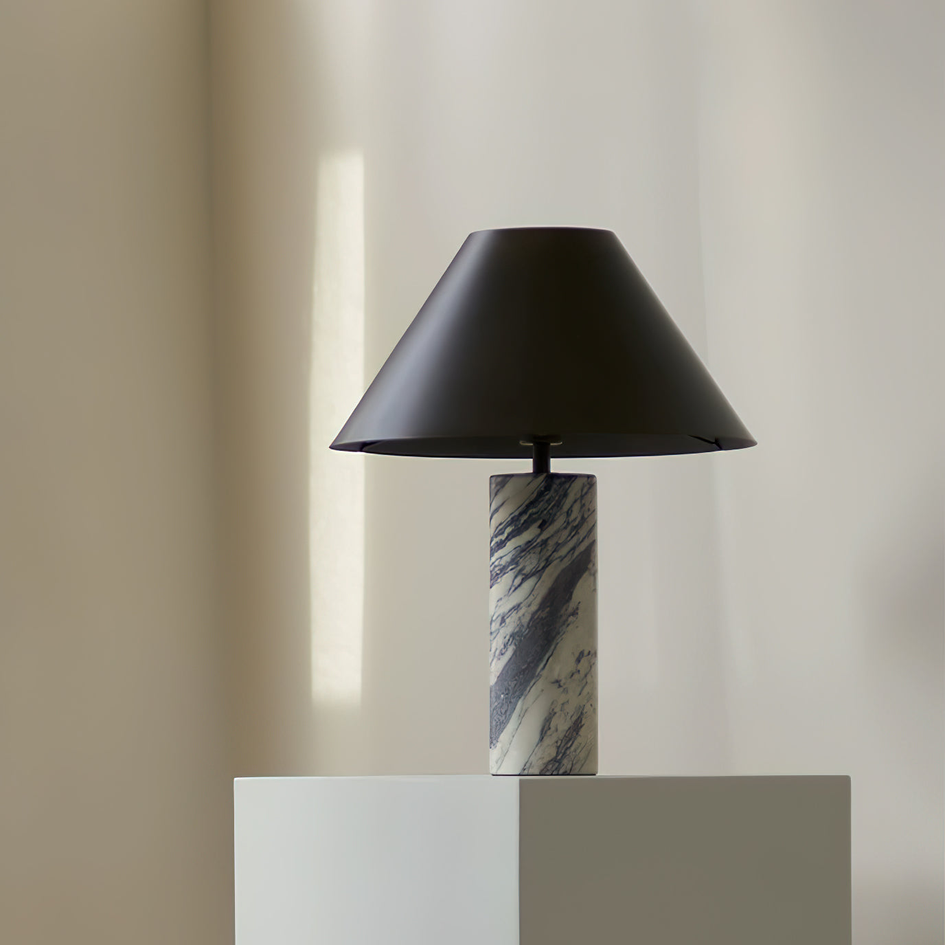Elegant Cline Marble Table Lamp - Modern Home Decor Lighting for Living Room, Bedroom & Office - Dimmable LED Desk Lamp with USB Port