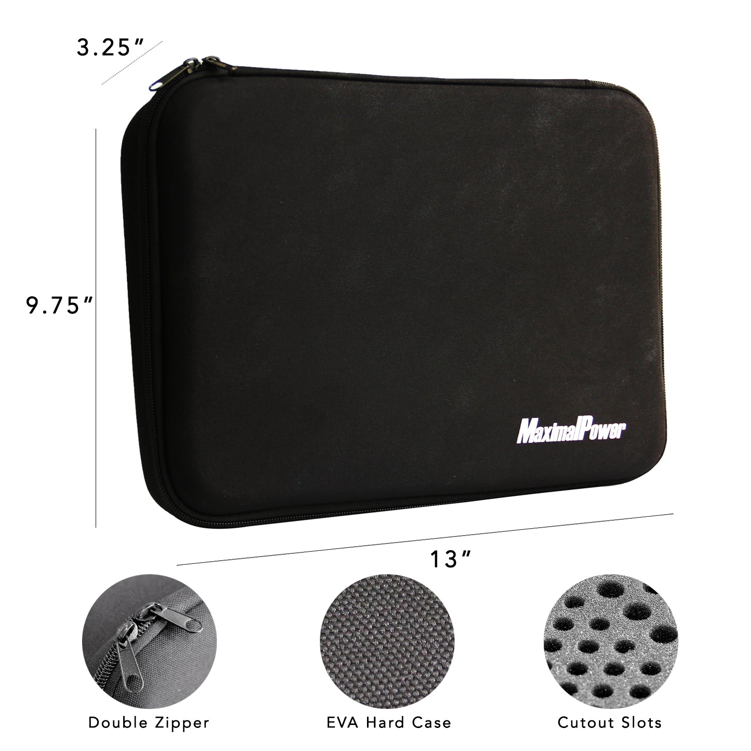 MaximalPower Battery Storage Organizer Case - Holds AA AAA C D 9V Batteries (Batteries Not Included) - Perfect for Home, Office & Emergency Kits