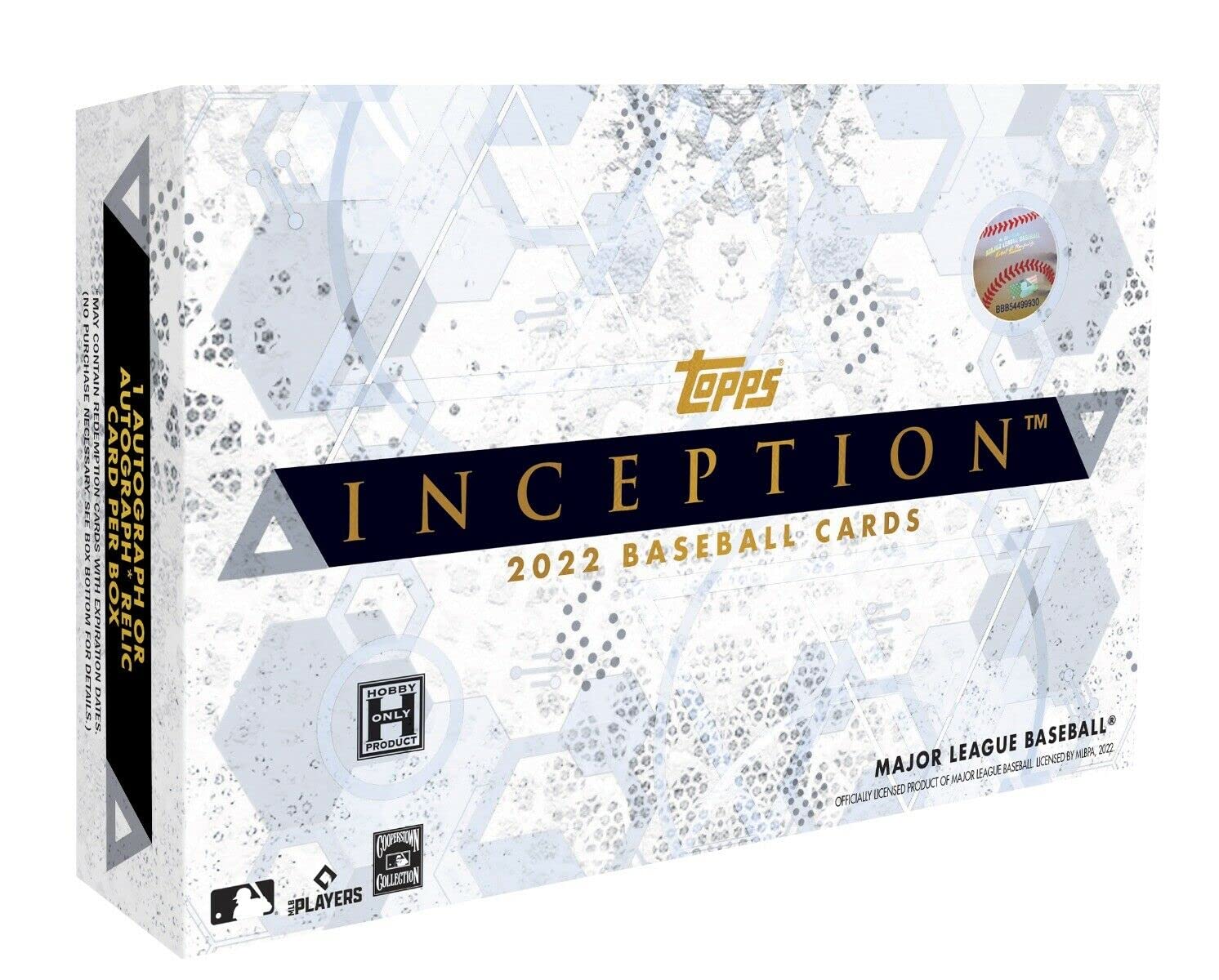 2022 Topps Inception Baseball Hobby Box - 1 Pack with 7 Cards Including 1 Autograph or Auto/Relic Card | MLB Trading Cards Collection for Collectors & Fans | Perfect for Sports Memorabilia Displays & Investment
