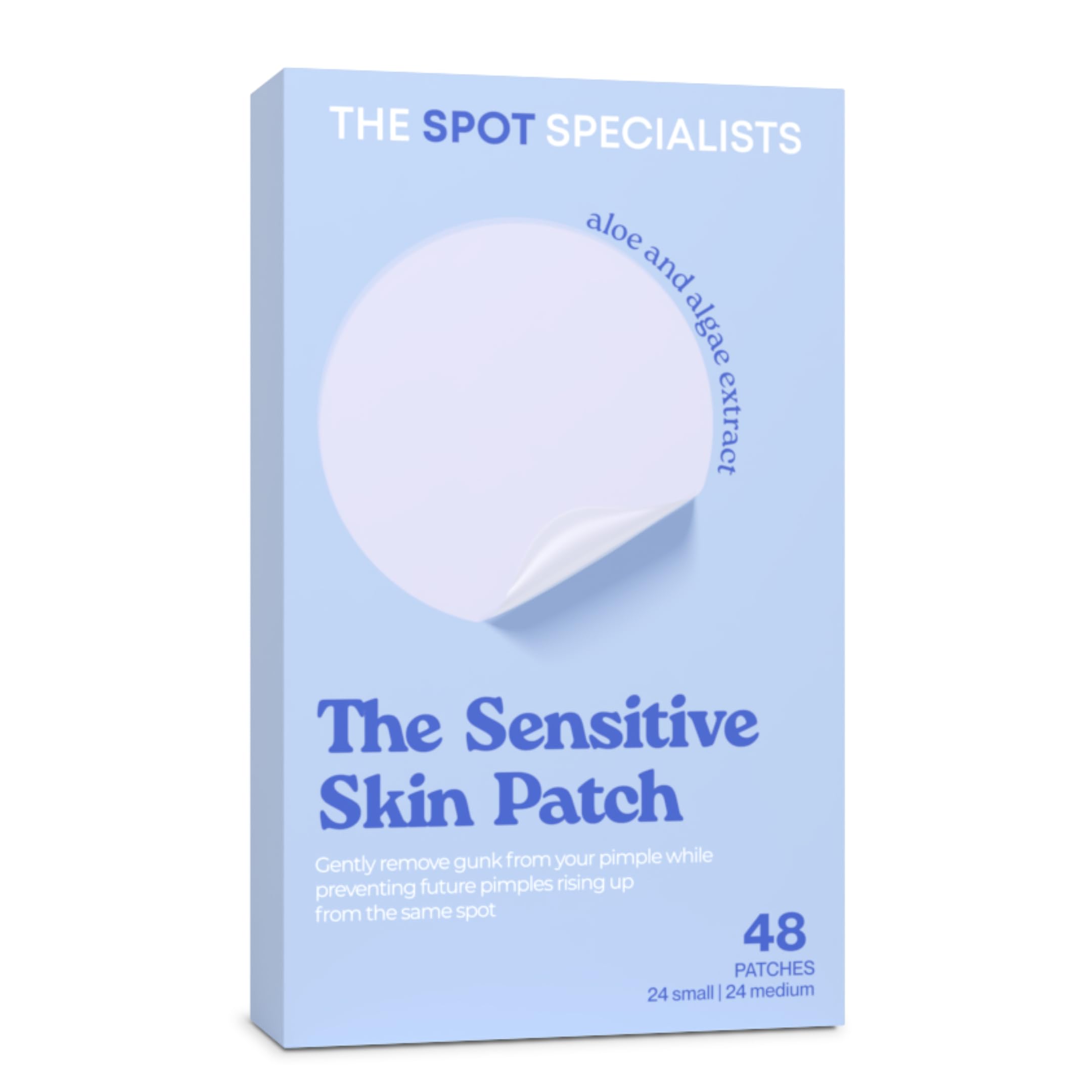 **48 Pcs Sensitive Skin Acne Patches for Face - Dermatologist-Recommended Pimple Patches with Gentle Formula for Clear Skin in 6 Hours | Perfect for Overnight Spot Treatment & Daily Blemish Care**