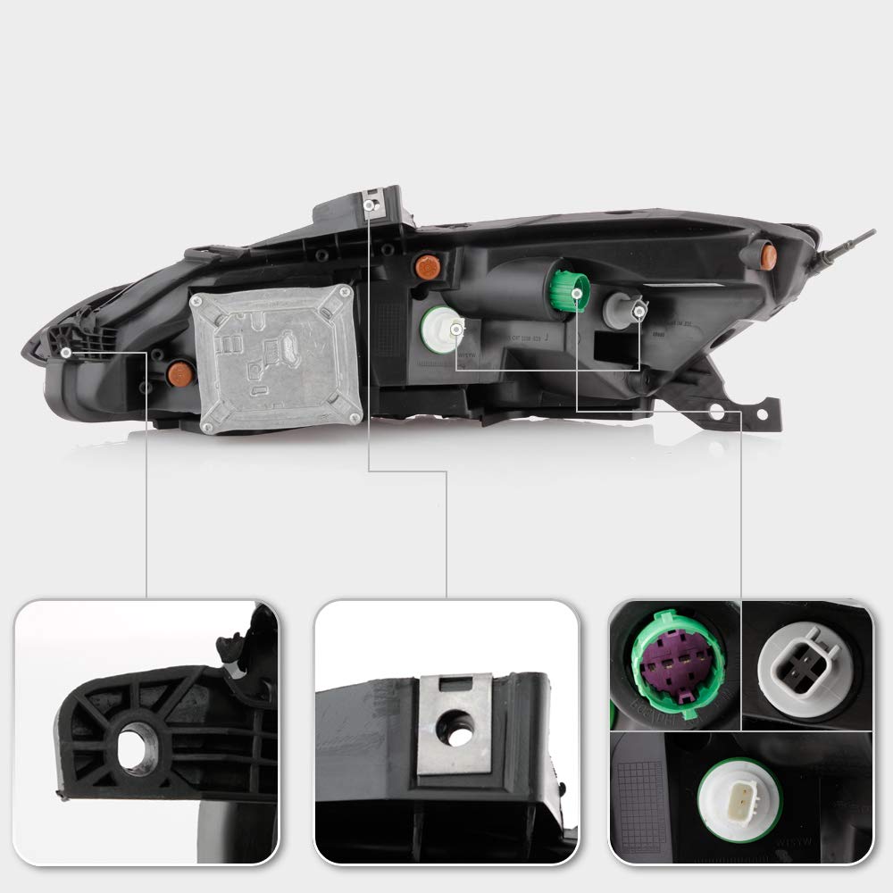ACANII LED DRL Running Lights for 2014-2018 Jeep Cherokee - OE Style Parking Signal Lamps Assembly (Passenger Side) | Enhanced Visibility & Safety for Night Driving & Off-Road Adventures