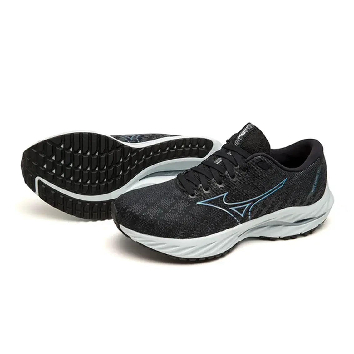 Mizuno Wave Inspire 19 Women's Running Shoes - Black/Silverstar/Snowcrest - Lightweight Support for Road Running & Training