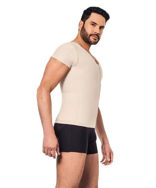 FC FORMA TU CUERPO Men's Body Shaper Vest - Compression Slimming Shirt for Men, Lipoelastic Waist Trainer, Post-Surgery & Workout Support - Ideal for Gym, Weight Loss & Everyday Wear