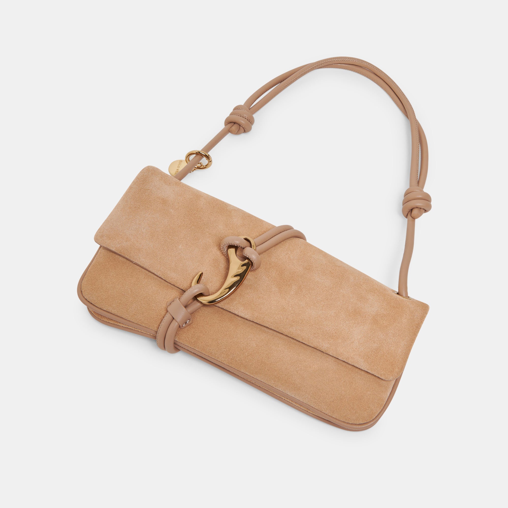 ALICE Shoulder Bag for Women - Genuine Beige Suede Leather Crossbody Purse - Perfect for Work, Travel & Everyday Use
