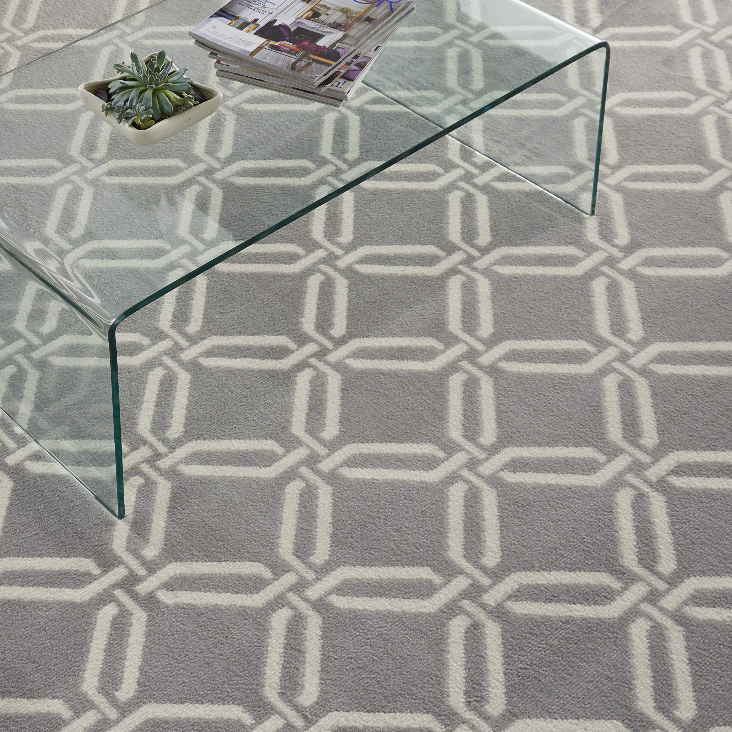 Nourison Jubilant Trellis Grey 7'10