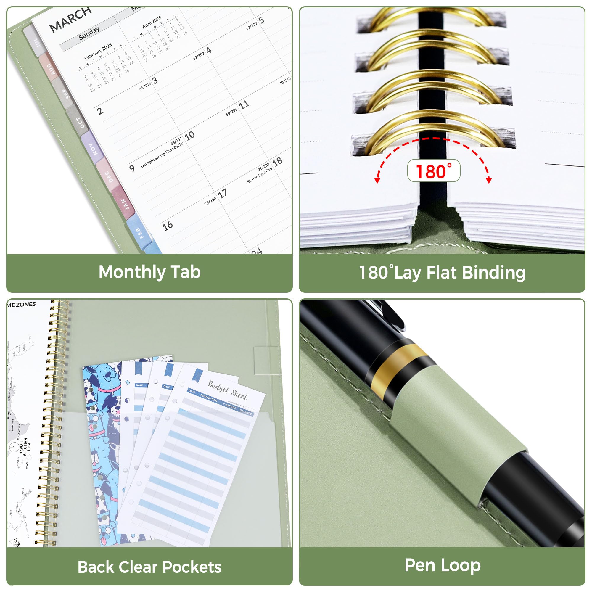 SUNEE 2025-2026 Weekly & Monthly Planner - 12 Month Academic Calendar (July 2025 to June 2026), 9
