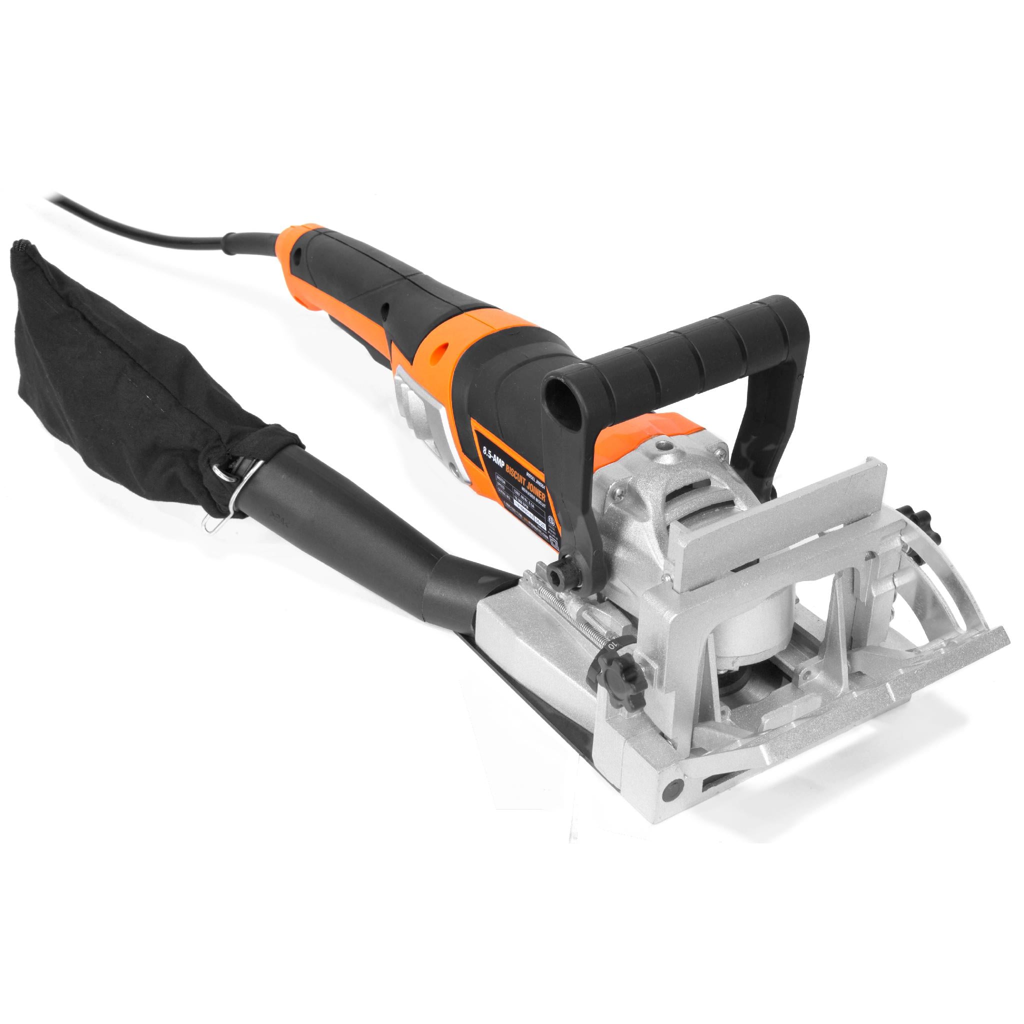 WEN JN8504 8.5 Amp Plate and Biscuit Joiner with Case and Biscuits - Professional Woodworking Tool for Cabinet Making and Furniture Repair
