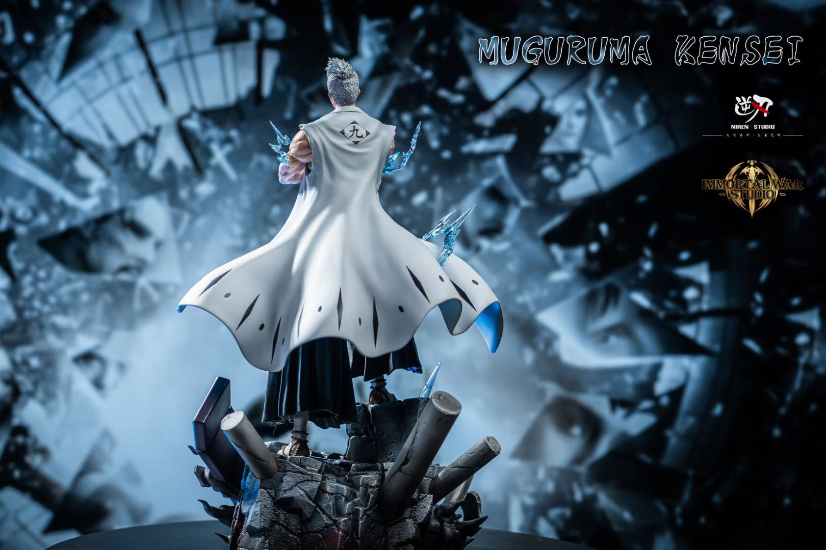 Niren x IW Studio Kensei Muguruma Anime Figure - Bleach Six Chariots Fist West Collectible for Fans | Perfect for Display, Anime Collections, and Gift Giving