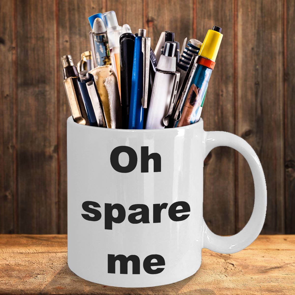 Bowling Addict Coffee Mug - 'Oh Spare Me' Funny 11 oz White Ceramic Cup - Perfect for Bowling Enthusiasts & Coffee Lovers at Home or Office