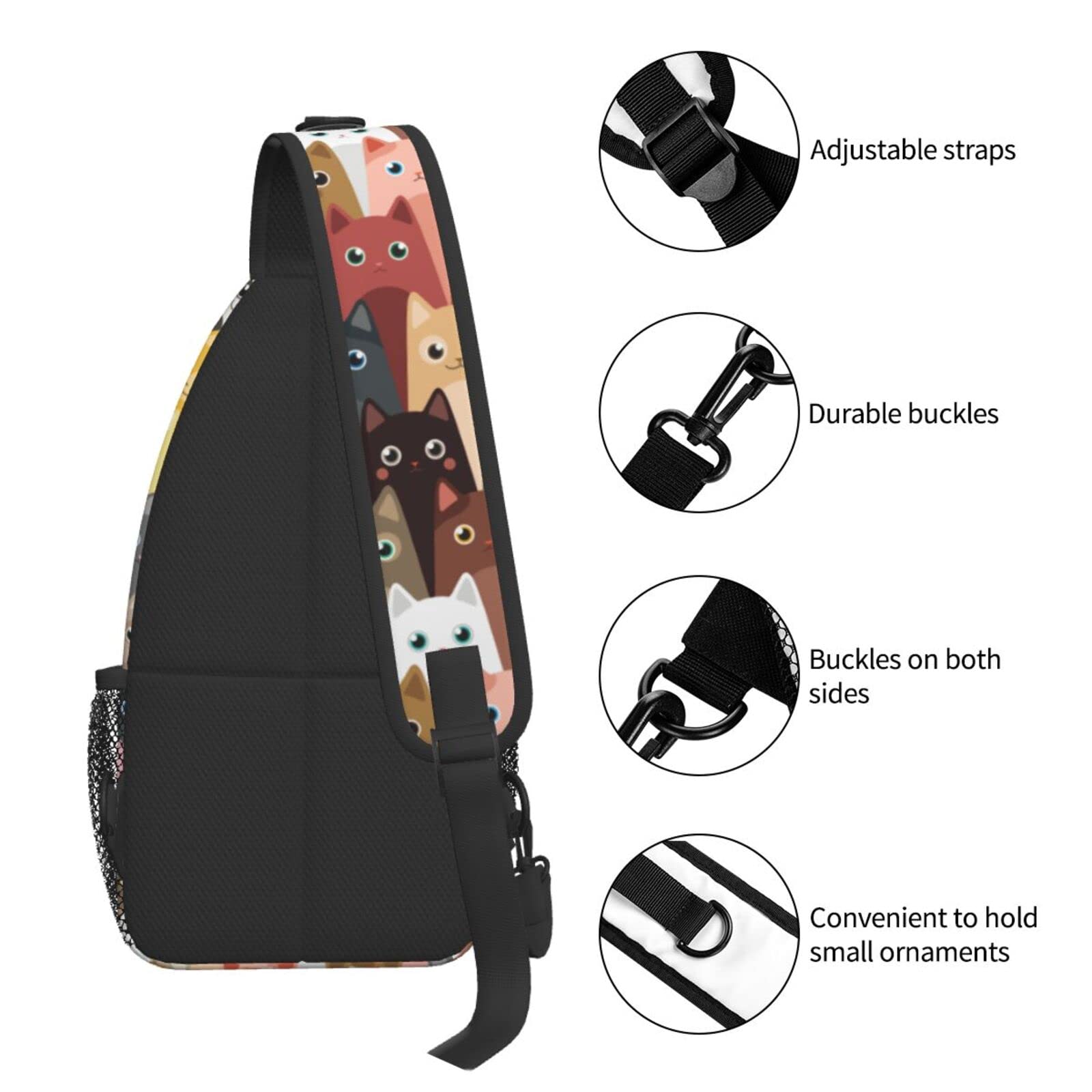 Unisex Sling Backpack for Travel & Hiking - Adjustable Strap