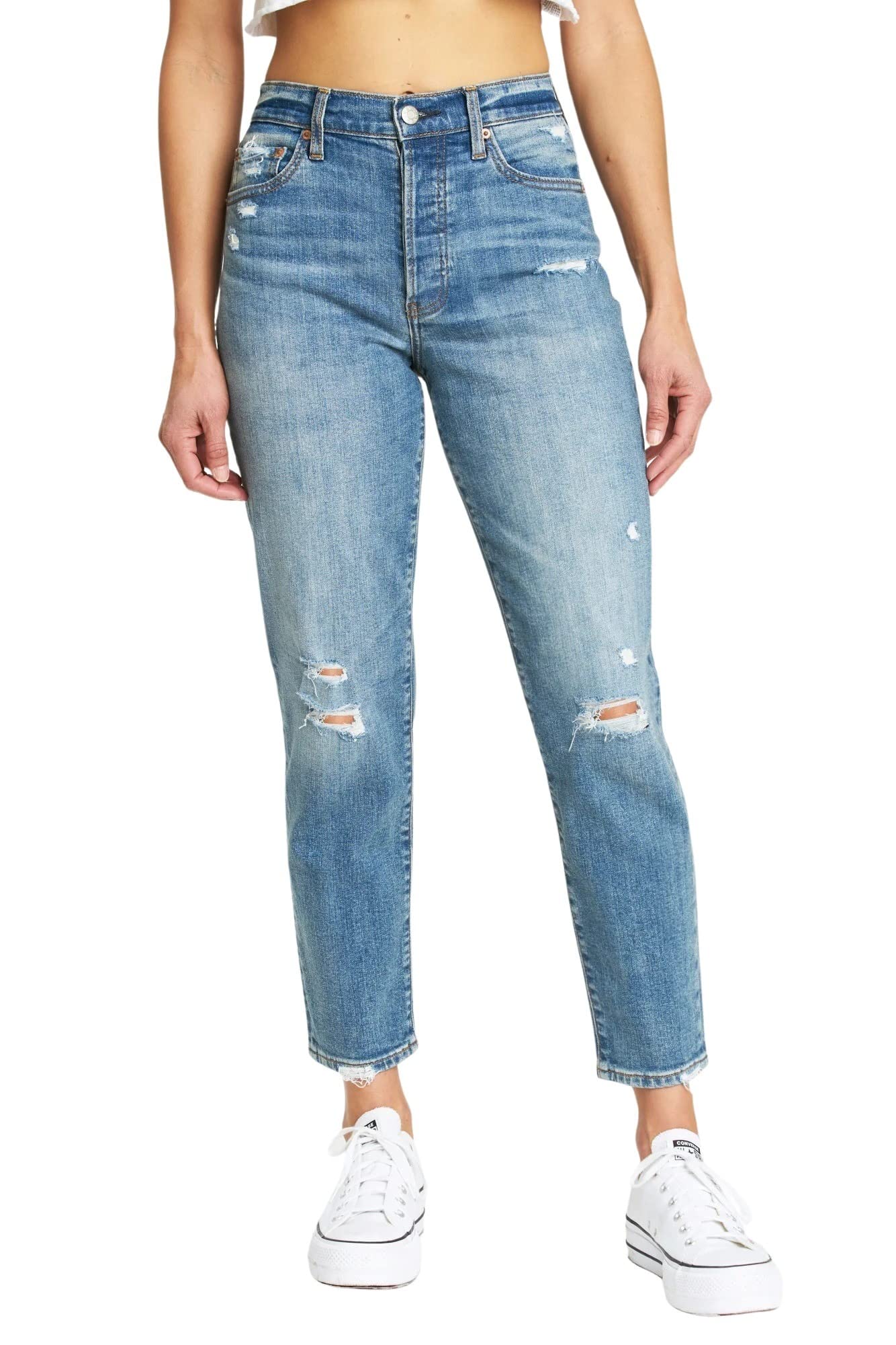 DAZE Women's High Rise Mom Ankle Jeans - Stretch Denim Skinny Fit for Casual & Everyday Wear | Comfortable Vintage Style Jeans for Women