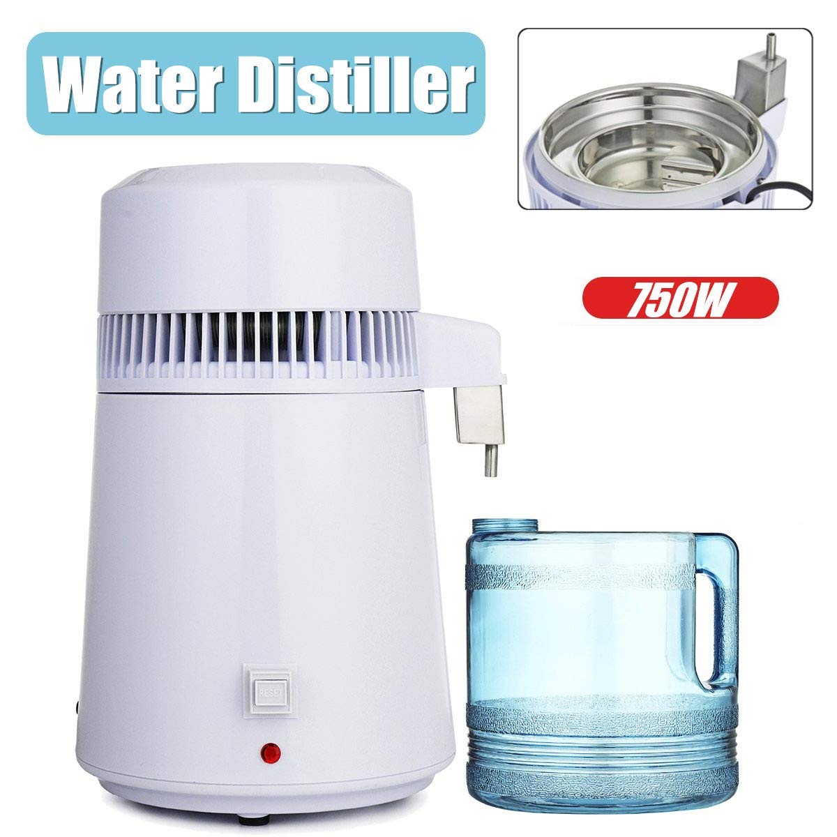 4L Stainless Steel Electric Water Distiller Machine - Pure Distilled Water Purifier for Home, Lab, and Emergency Use | BPA-Free & High Efficiency