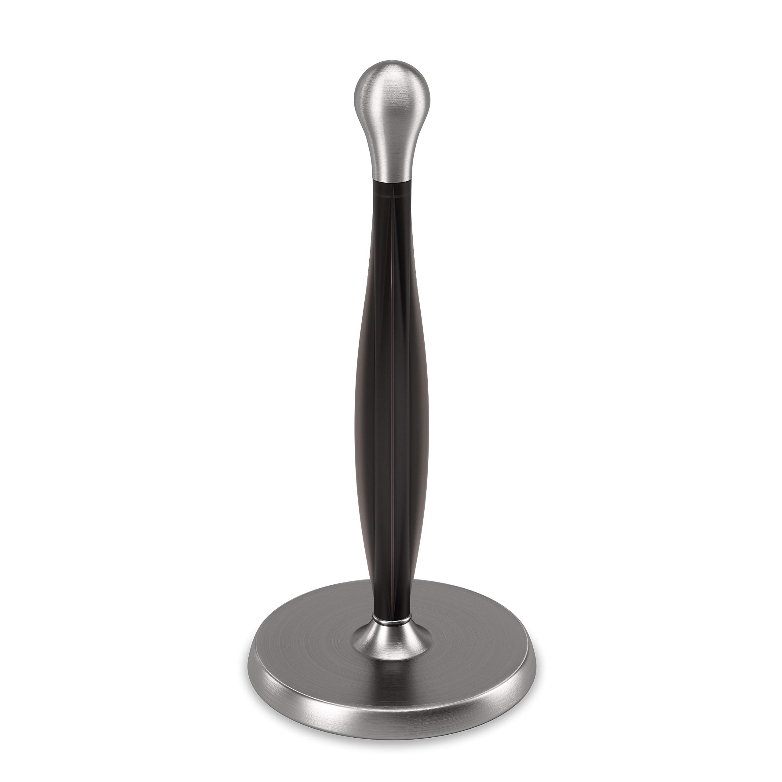 Stainless Steel Tug Paper Towel Holder - Wall Mount or Countertop, Durable & Rustproof for Kitchen, Bathroom, Office (Silver) - Perfect for Easy Access to Paper Towels While Cooking or Cleaning