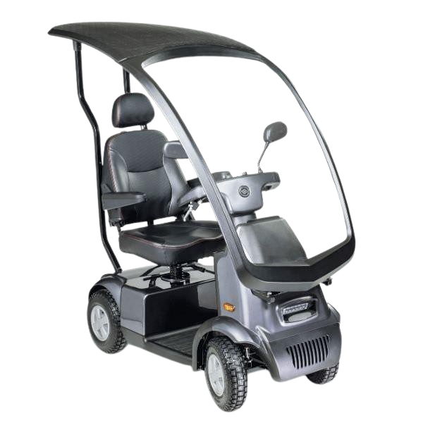 Afikim Afiscooter C4 4-Wheel Electric Mobility Scooter for Adults - Red (New) | Compact & Powerful for Indoor/Outdoor Use, Shopping, Travel & Daily Commuting