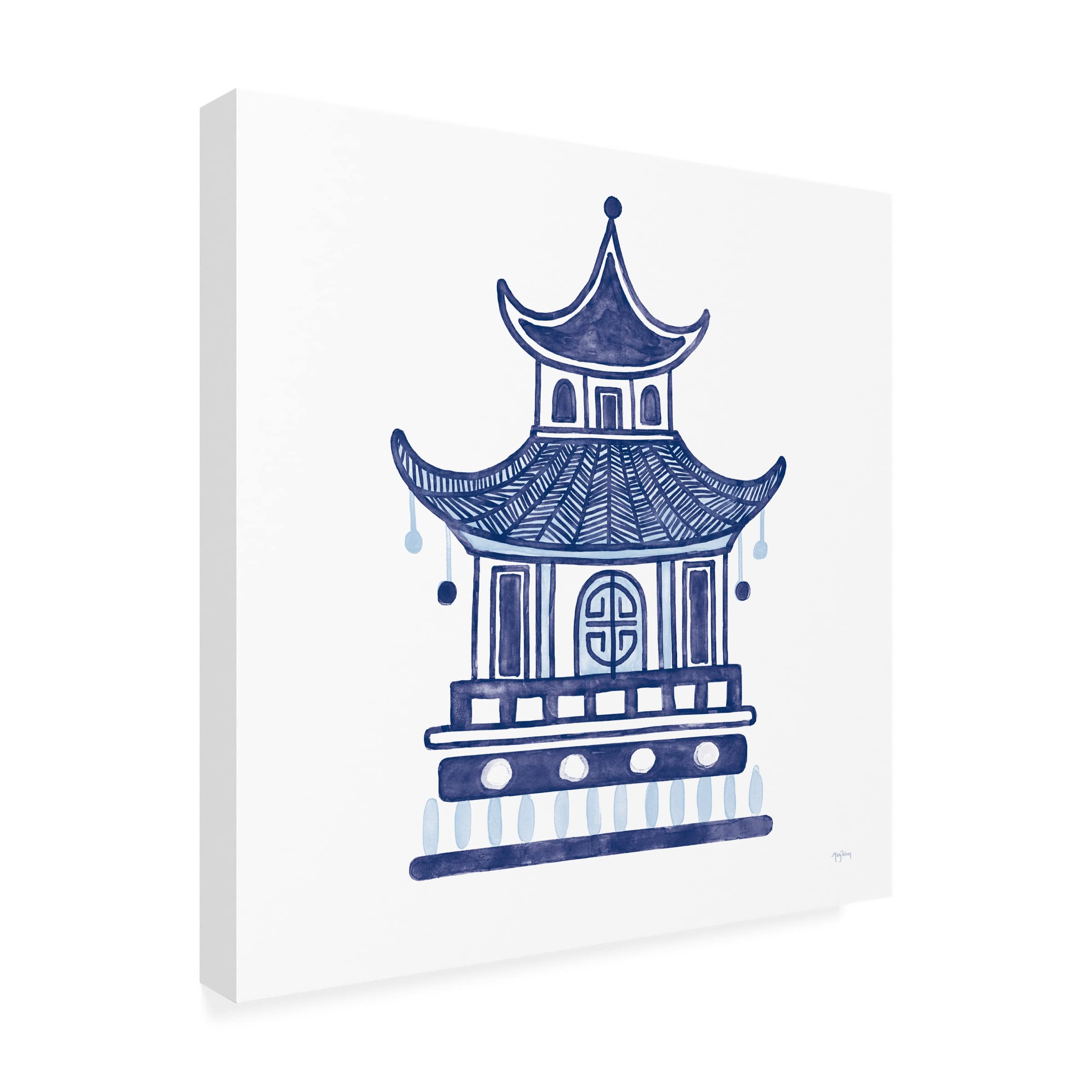 Trademark Fine Art 'Everyday Chinoiserie II' Canvas Wall Art by Mary Urban - Elegant Asian-Inspired Home Decor for Living Room, Bedroom & Office