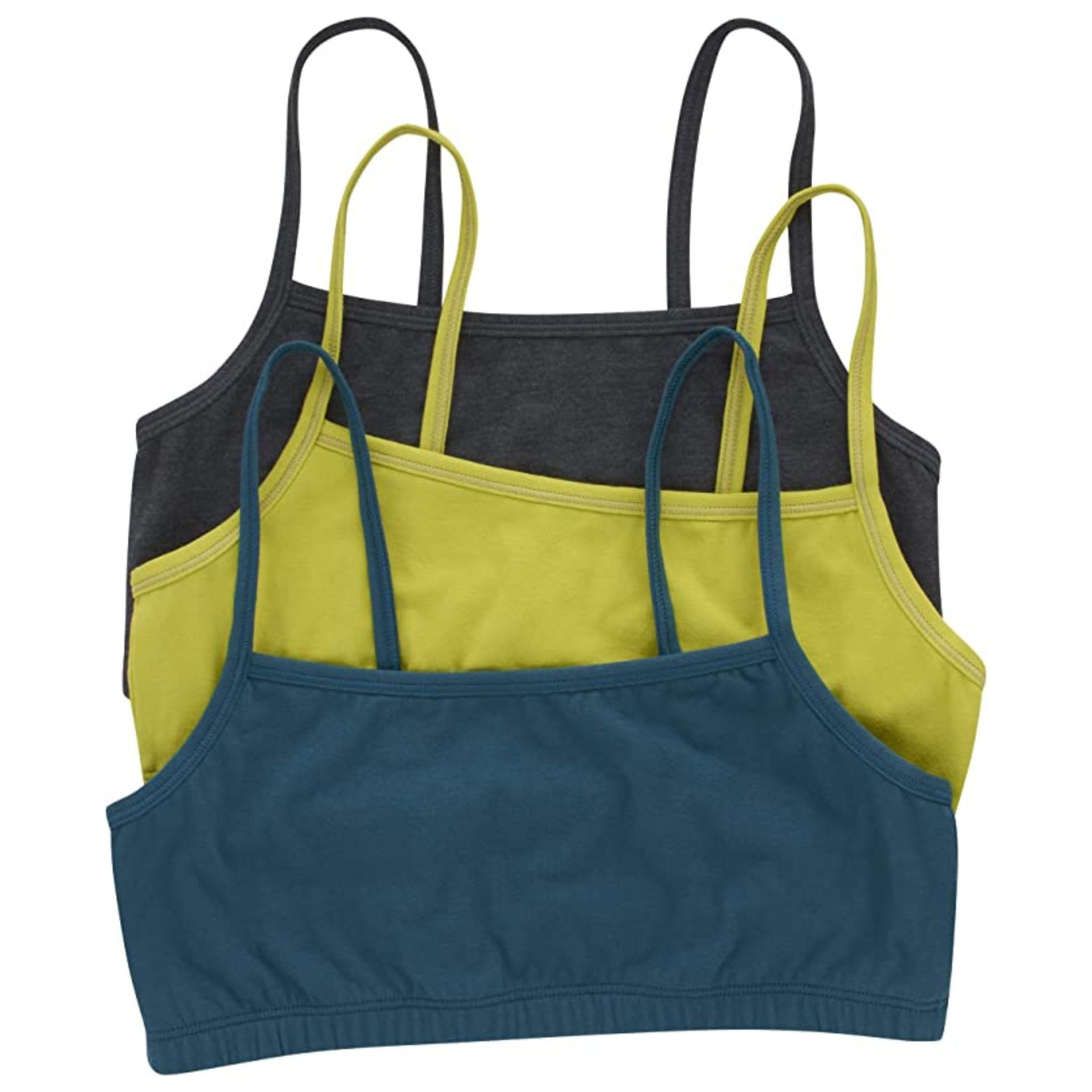 Hanes Women's Comfortable Cotton Bralette 3-Pack - Soft Wireless Bras for Sleeping, Yoga & Everyday Wear