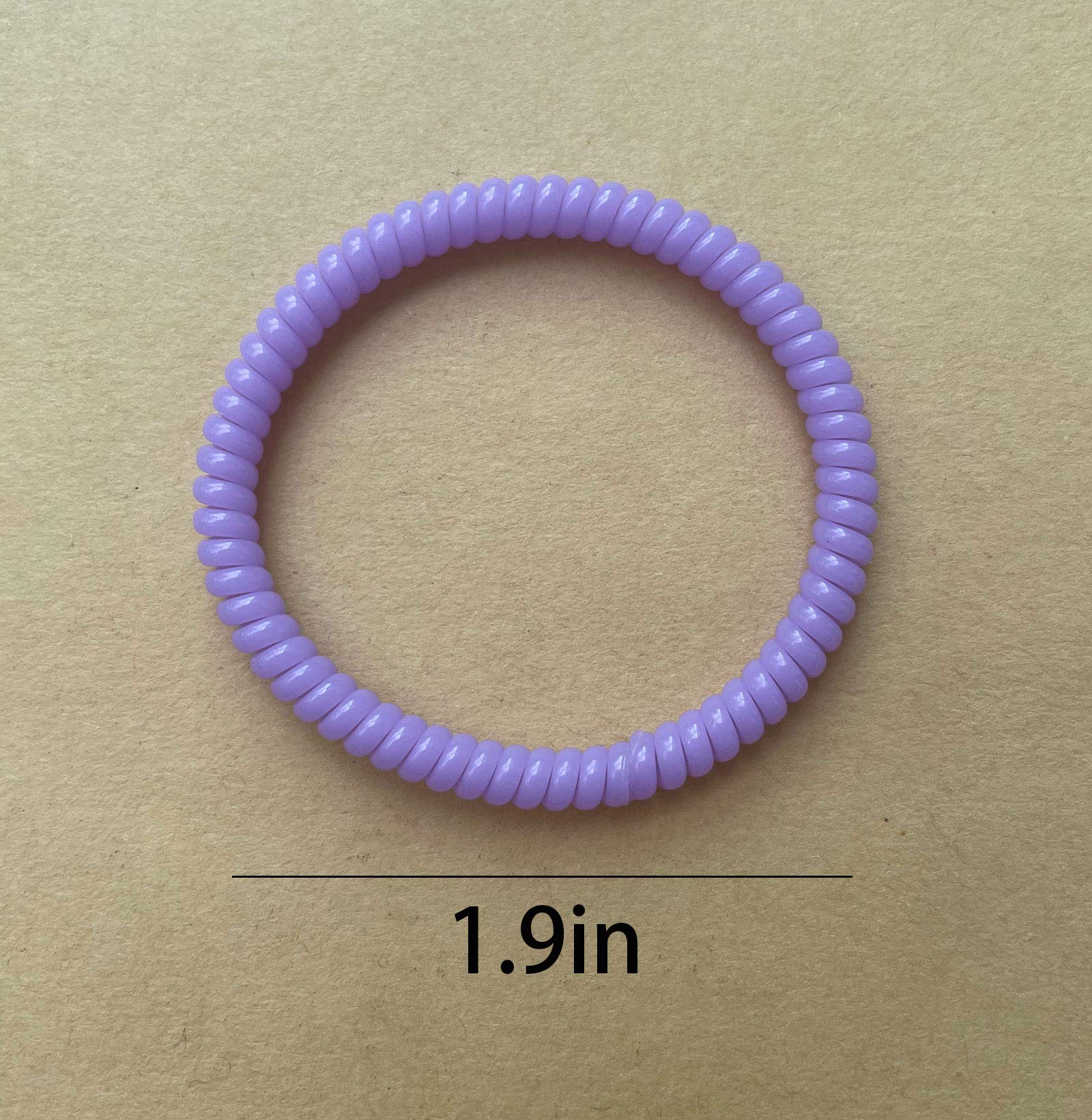 100 Pcs Spiral Hair Ties No Crease Elastic Coil Hair Bands for Women & Girls - Soft Phone Cord Hair Ties for Workout, Yoga, School & Everyday Use