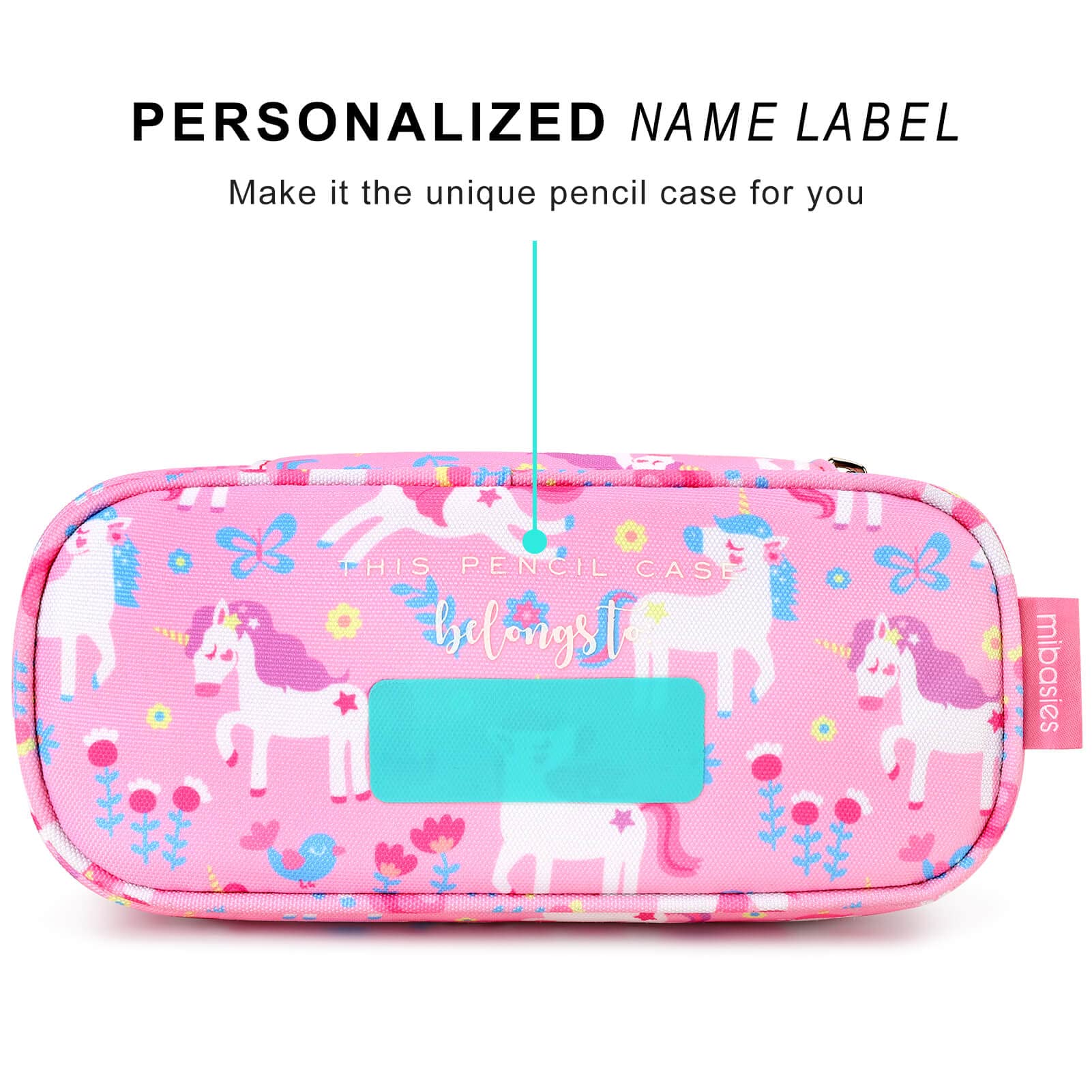Mibasies Unicorn Pencil Case for Girls & Boys - Cute Flower Unicorn Design School Supplies Pouch for Kids | Perfect for School, Office & Travel Organization