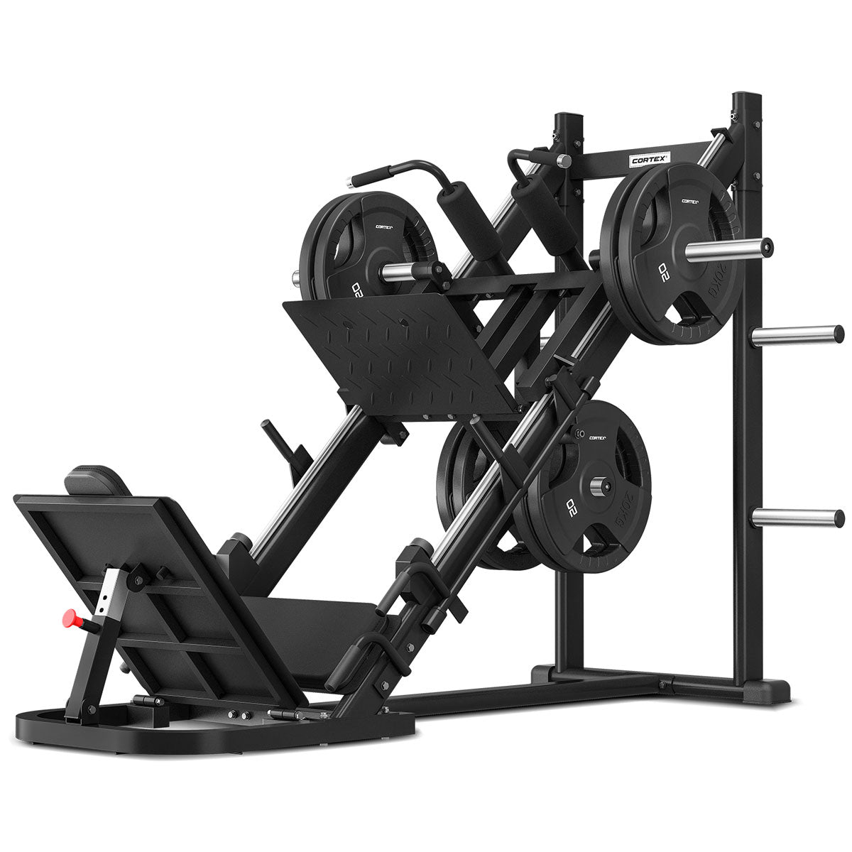 CORTEX LP 10 45 Degree Leg Press and Hack Squat Machine with 100kg Olympic Tri-Grip Weight Plates - Home Gym Strength Training Equipment for Leg Workouts and Muscle Building