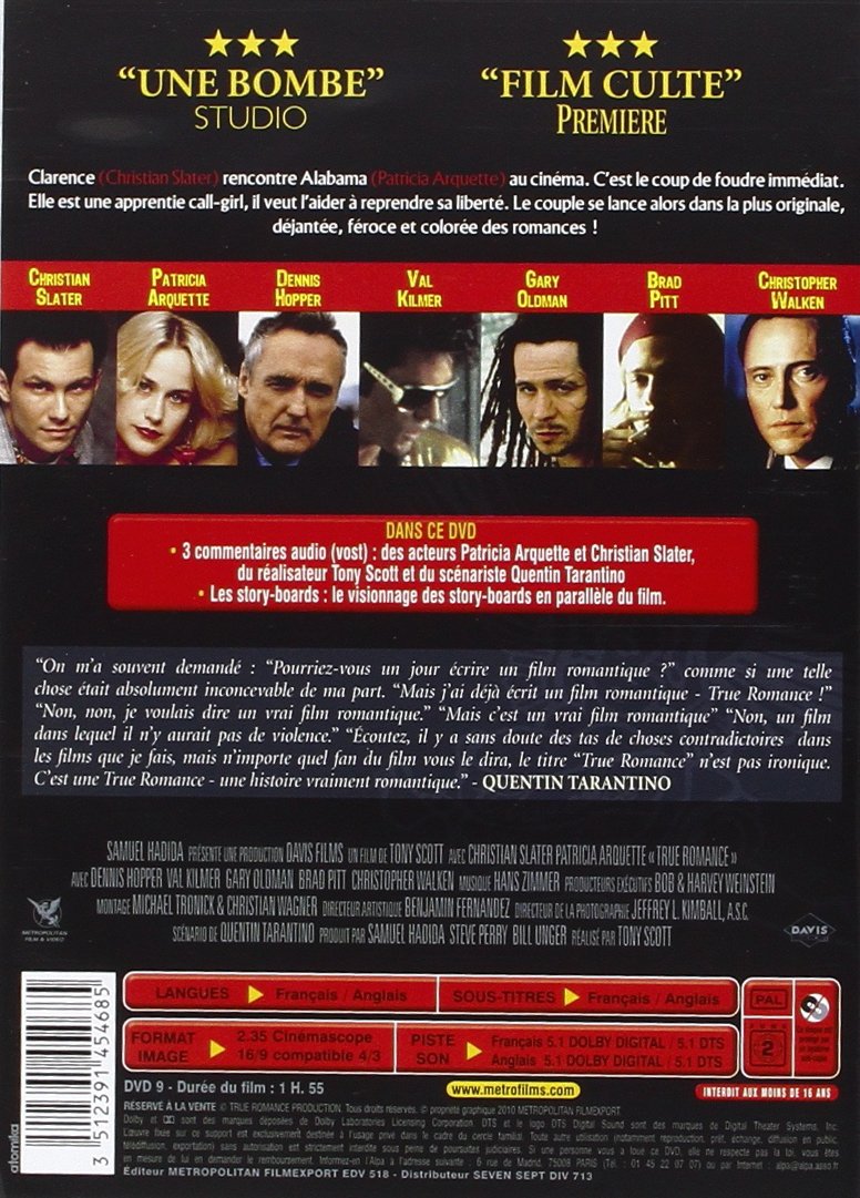 True Romance - Classic Romantic Drama Movie | Love Story Film for Couples & Date Nights | Perfect for Valentine's Day & Anniversary Gifts