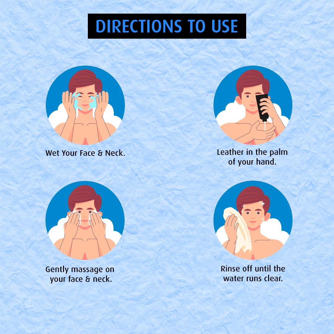 Mancode Detoxifying Face Wash for Men - Oil Control & Acne Treatment, Dark Spot Corrector, Pollution Defense - 100ml Cleanser for Clear Skin | Daily Skincare Routine for Men, Gym & Travel Friendly