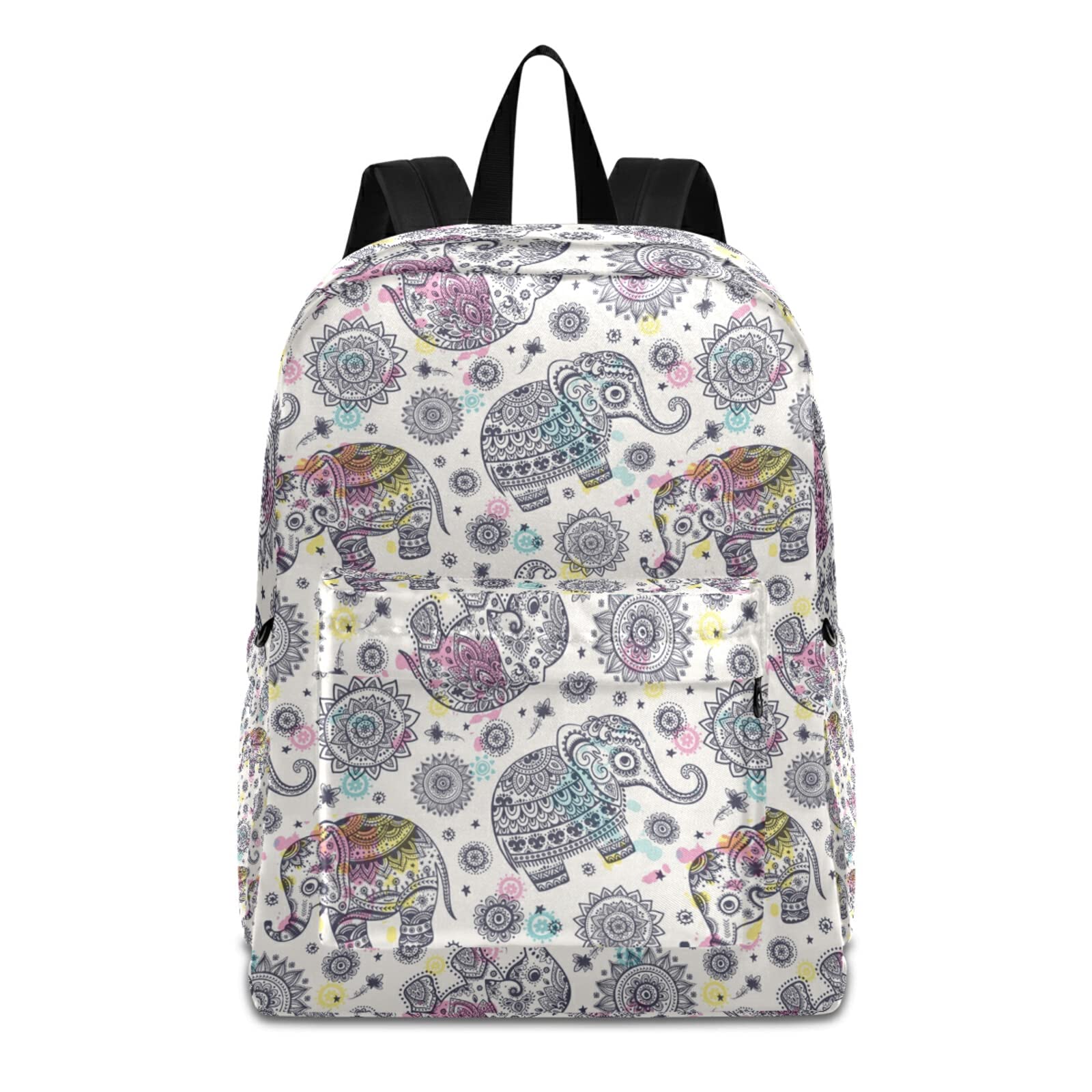 Lightweight Travel Backpack for College Teens - Elephant Animal Print Laptop Backpack for School, Work & Outdoor Adventures - Perfect for Girls & Boys