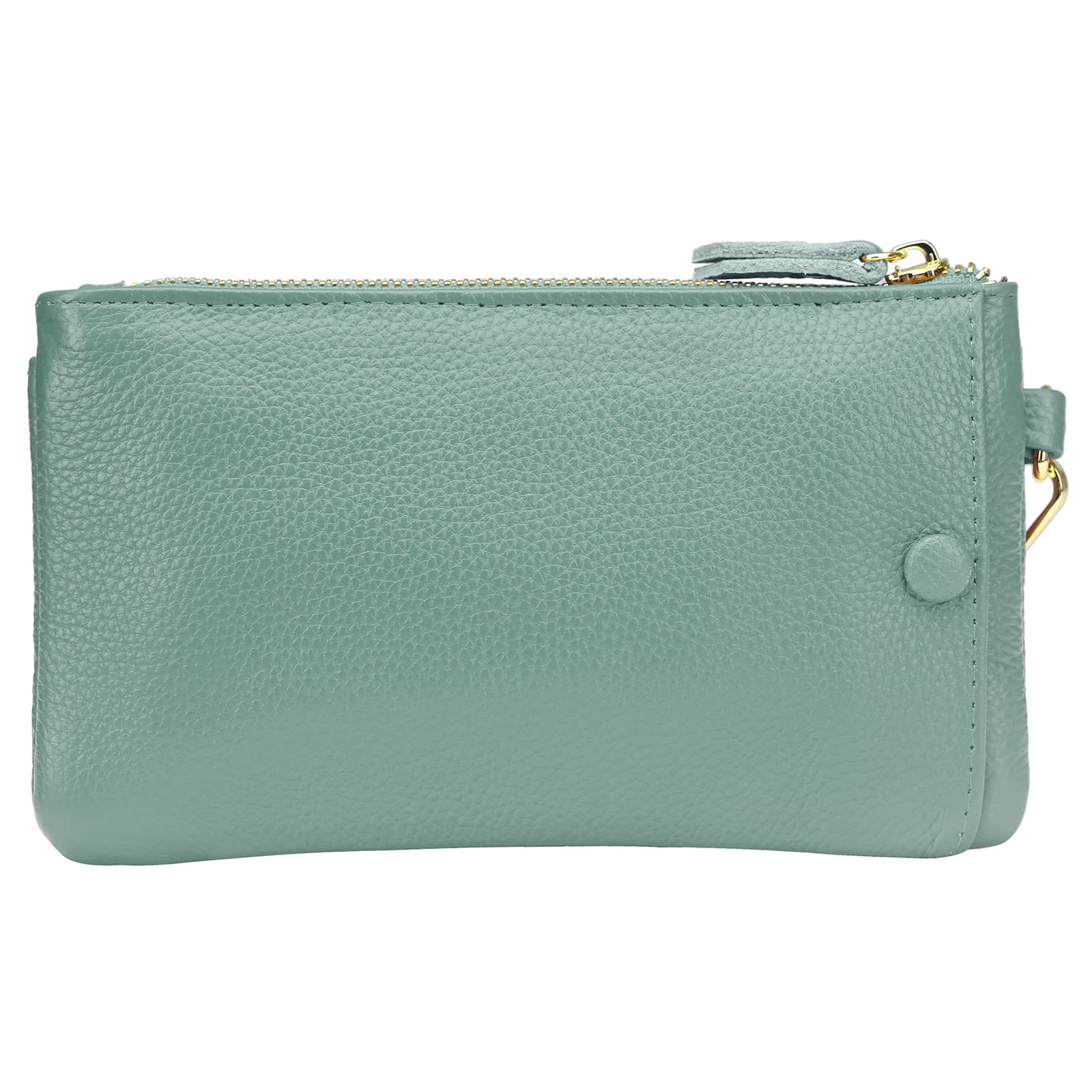 YALUXE Genuine Leather Wristlet Handbag for Women - Slim Envelope Style Phone Purse with Card Slots & RFID Protection | Perfect as Clutch Wallet for Parties, Travel and Everyday Use