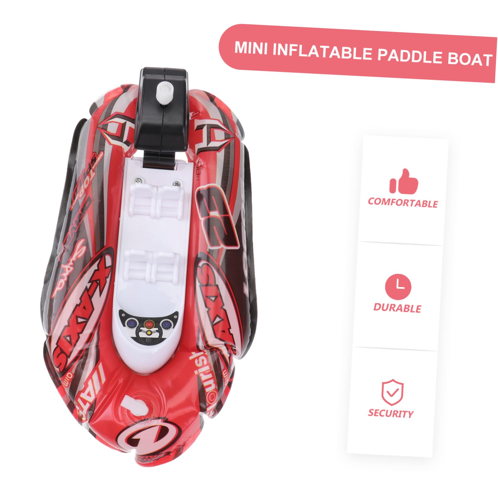 DRESSOOS 3-Pack Mini Inflatable Wind-Up Bath Boats - Floating Bathtub Toys for Kids (Red) | Fun Water Play for Pool, Beach & Bath Time