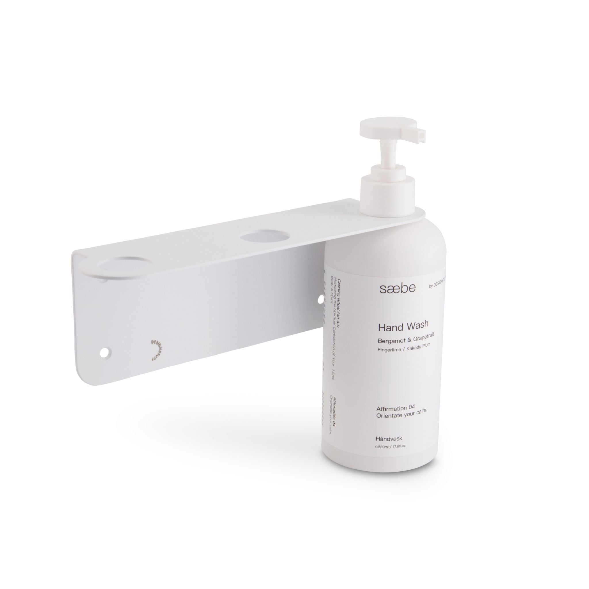 Floating Triple Soap Dispenser Holder - White | Bathroom Organizer for Liquid Soap & Lotion | Space-Saving Design for Sink, Countertop or Shower