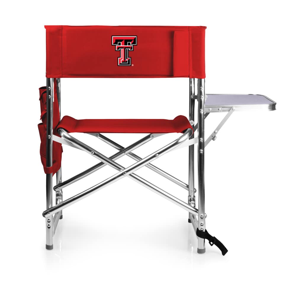 PICNIC TIME NCAA California Bears Folding Sports Chair with Side Table - Portable Beach & Camping Chair for Adults - Perfect for Tailgating, Outdoor Events & Picnics