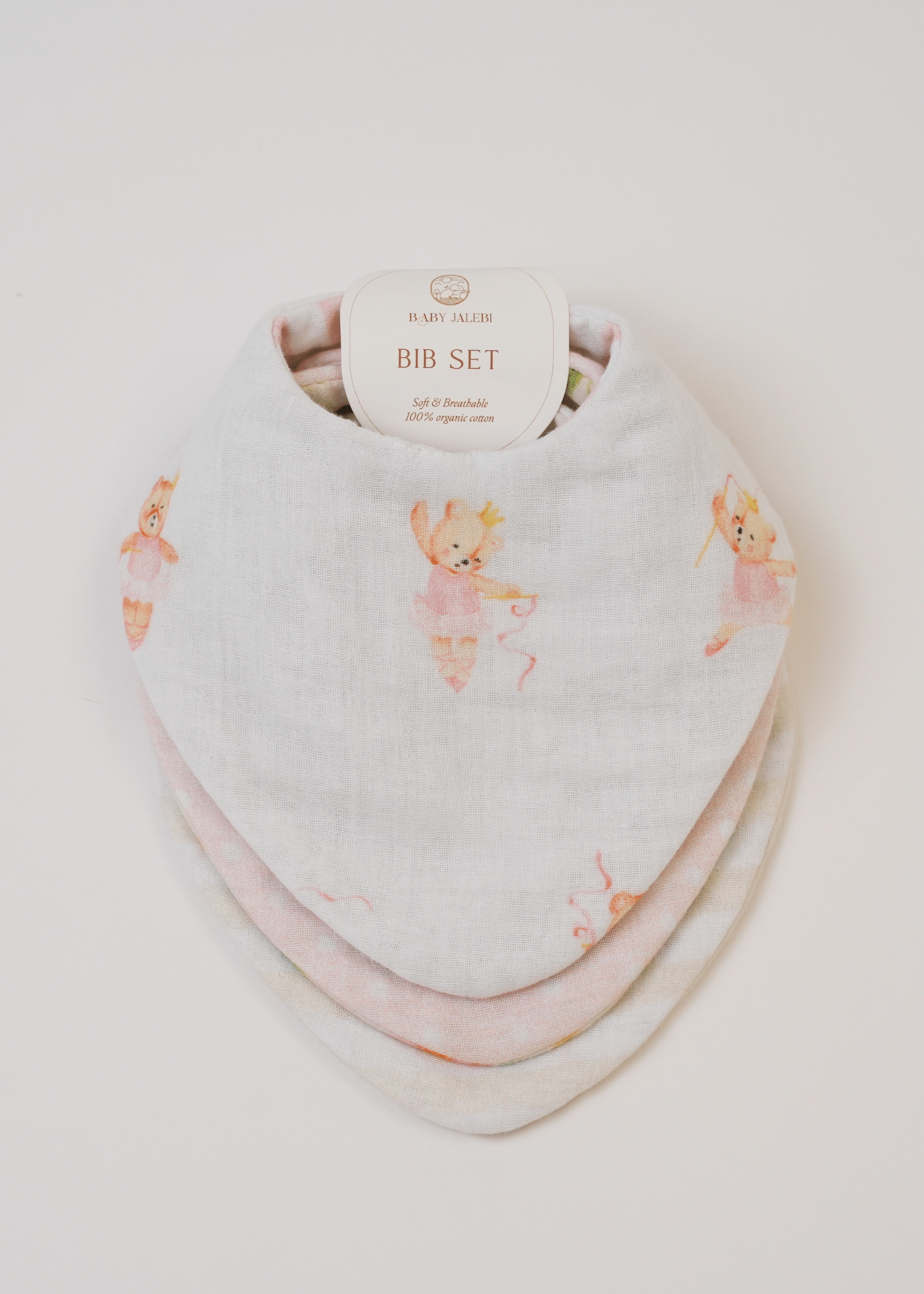 3-Pack Baby Bibs Set - Ballerina, Floral & Striped Designs | Soft Absorbent Drool Bibs for Infants & Toddlers | Perfect for Feeding, Teething & Everyday Use