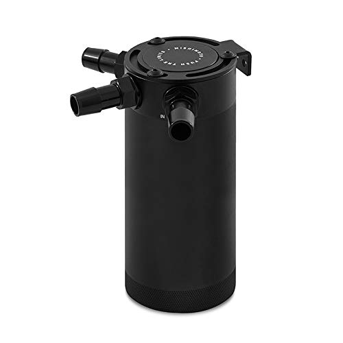 Mishimoto MMBCC-CBTHR-XLBK XL Compact Baffled Oil Catch Can - 3-Port Performance Upgrade for Turbocharged & High-Performance Engines - Reduce Blowby & Protect Your Engine - Perfect for Racing, Off-Road & Modified Vehicles