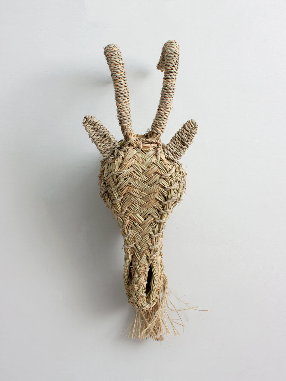 Handmade Woven Goat Head Wall Decor - Boho Farmhouse Home Decor for Living Room, Bedroom, Nursery - Perfect for Rustic, Country & Animal Lover Gifts