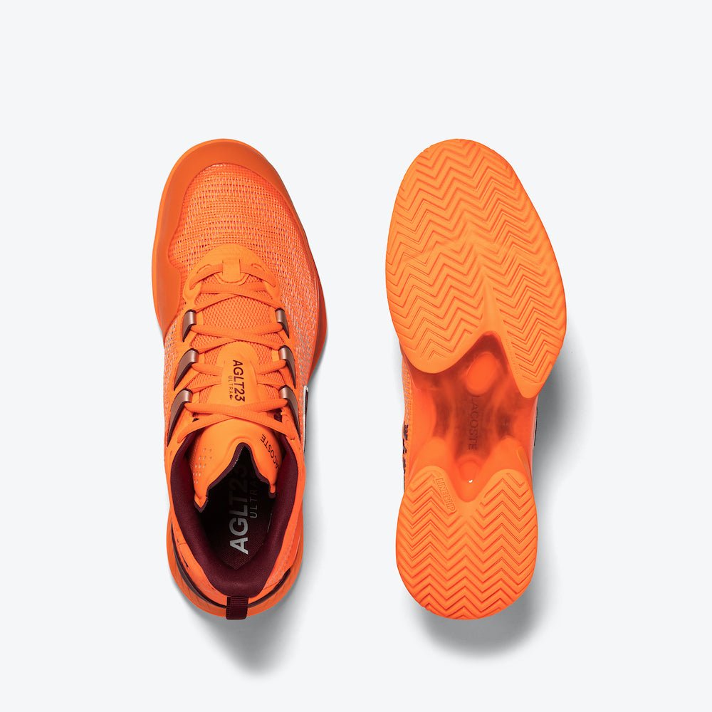 Lacoste AG LT23 Ultra Men's Tennis Shoes - Lightweight Comfort & Durable Grip for Court & Casual Wear (Orange) | Perfect for Tennis, Gym & Everyday Fashion