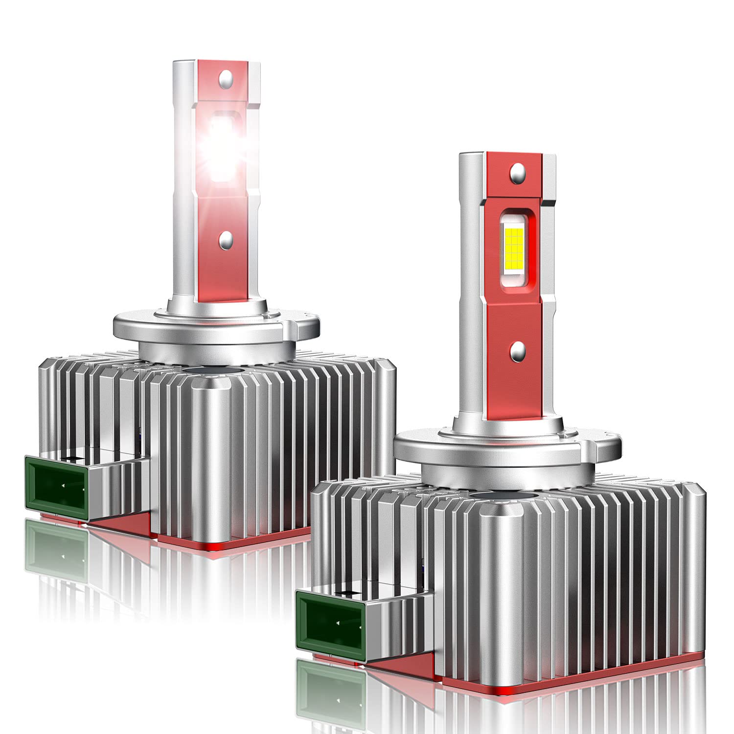 D3S D3R LED Headlight Bulb - 100W 12000LM 6000K White Wireless Conversion Kit - 100% Plug & Play for Original HID Ballast - Pack of 2 - Perfect for Night Driving, Off-Roading & Vehicle Upgrades