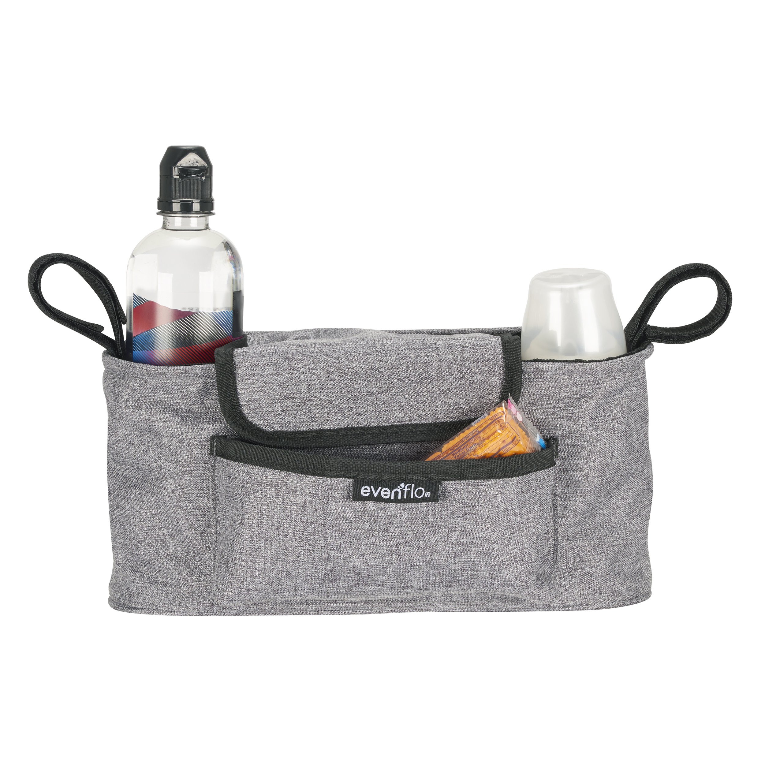 Evenflo Universal Stroller Organizer with Cup Holders & Storage Pockets - Perfect for Diaper Bags, Toys & Baby Essentials - Ideal for Shopping, Travel & Daily Walks