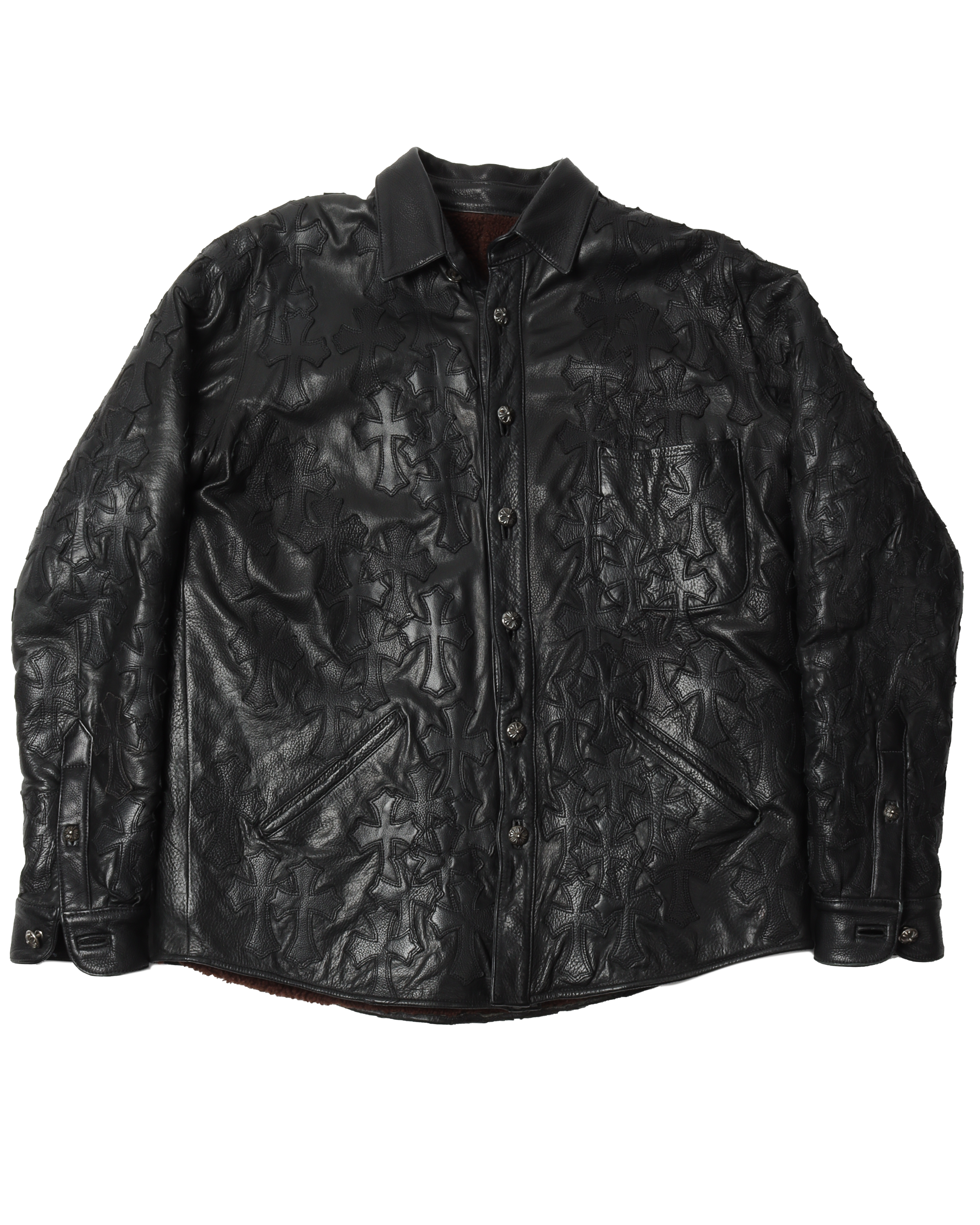 300 Cross Genuine Leather Jacket - Unique One-of-a-Kind Biker Style (Perfect for Motorcycle Riders & Fashion Enthusiasts)