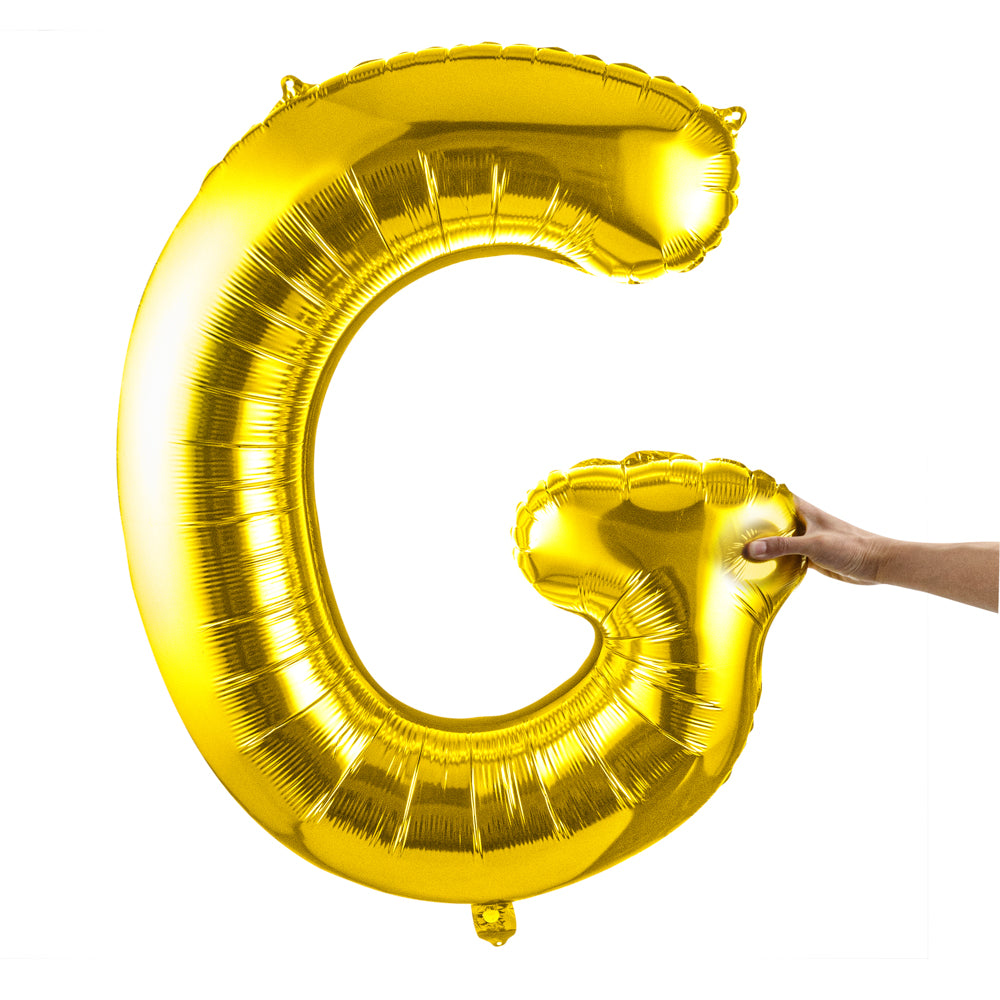 Balloonify Gold Mylar Letter G Balloon - 40 Inch Large Foil Alphabet Balloon for Birthday Party Decorations, Baby Showers & Graduation Celebrations