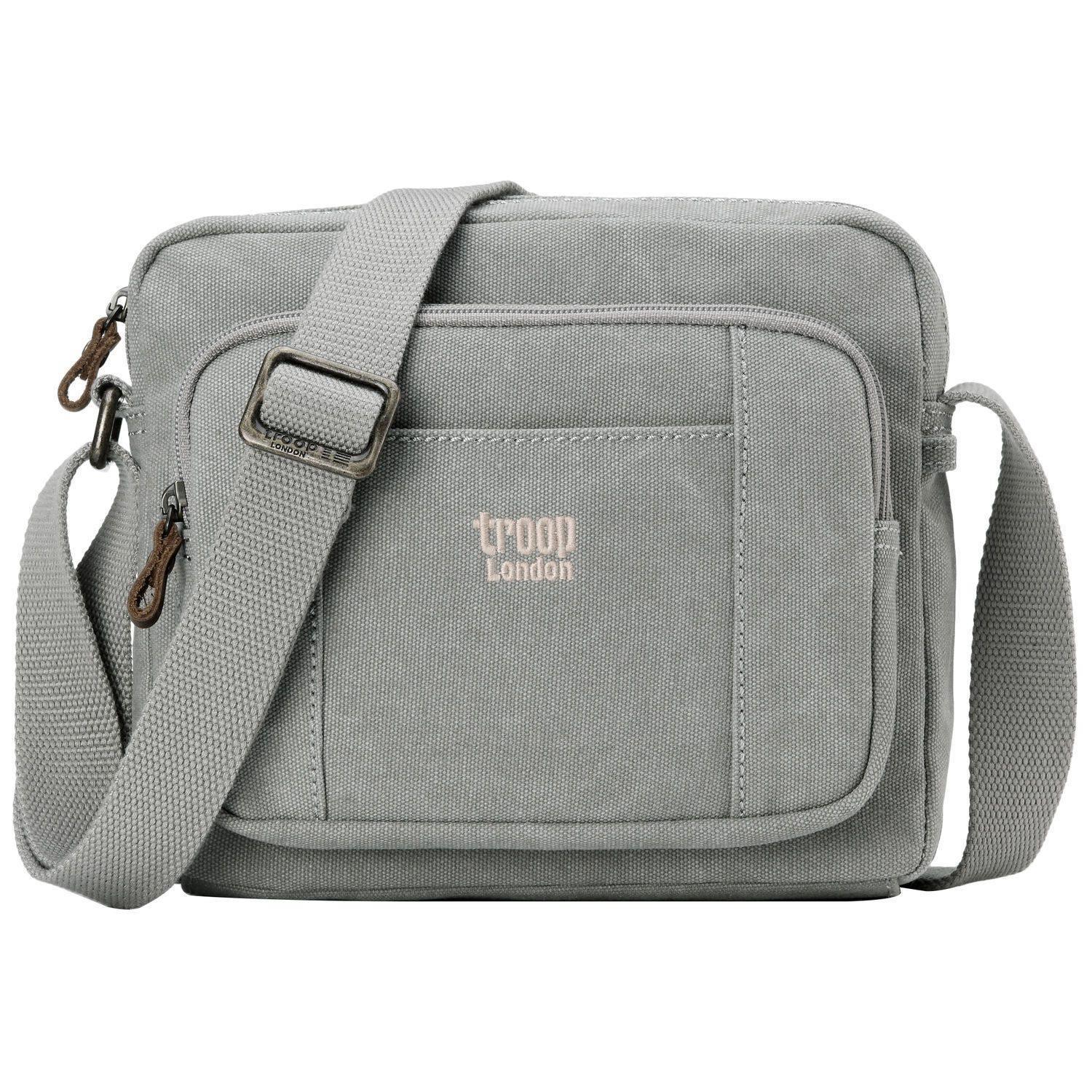 Troop London Classic Canvas Crossbody Bag for Women & Men - Stylish & Durable Shoulder Bag for Travel, Work & Everyday Use