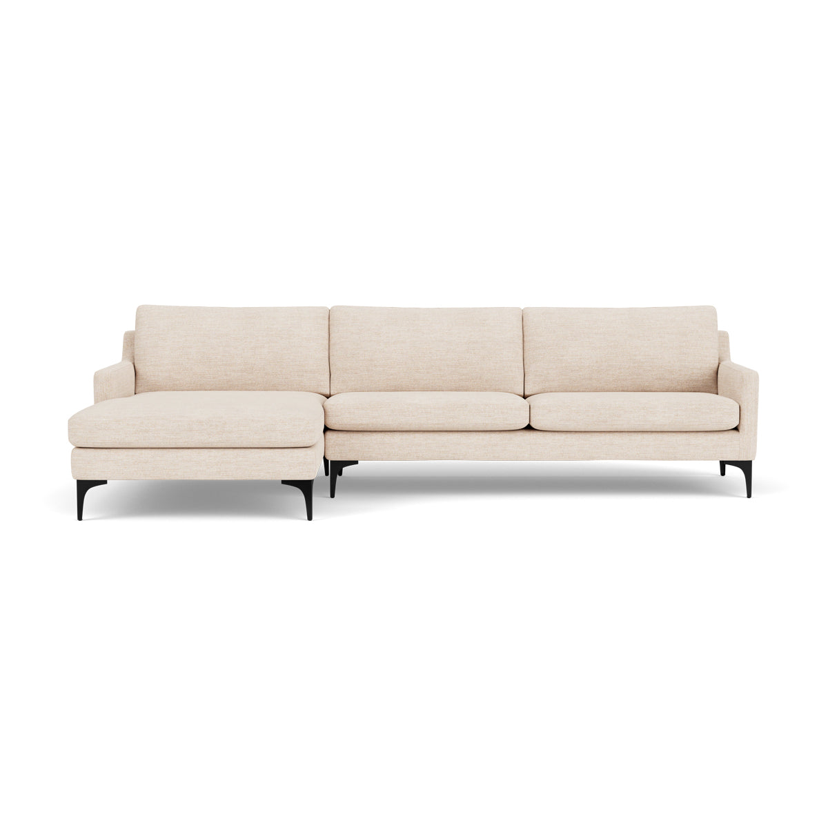 Astha Fabric Left Chaise Sofa - Modern L-Shaped Sectional Couch with Reversible Design for Living Room, Lounge & Home Theater Comfort