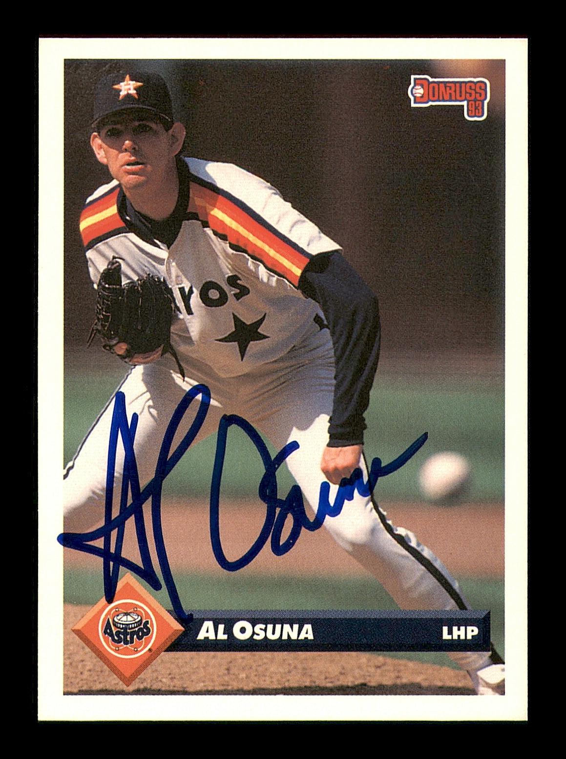 Al Osuna Autographed 1993 Donruss Baseball Card #216 - Houston Astros Player - Limited Edition Collectible - Perfect for Sports Memorabilia Collections and Astros Fans Gifts